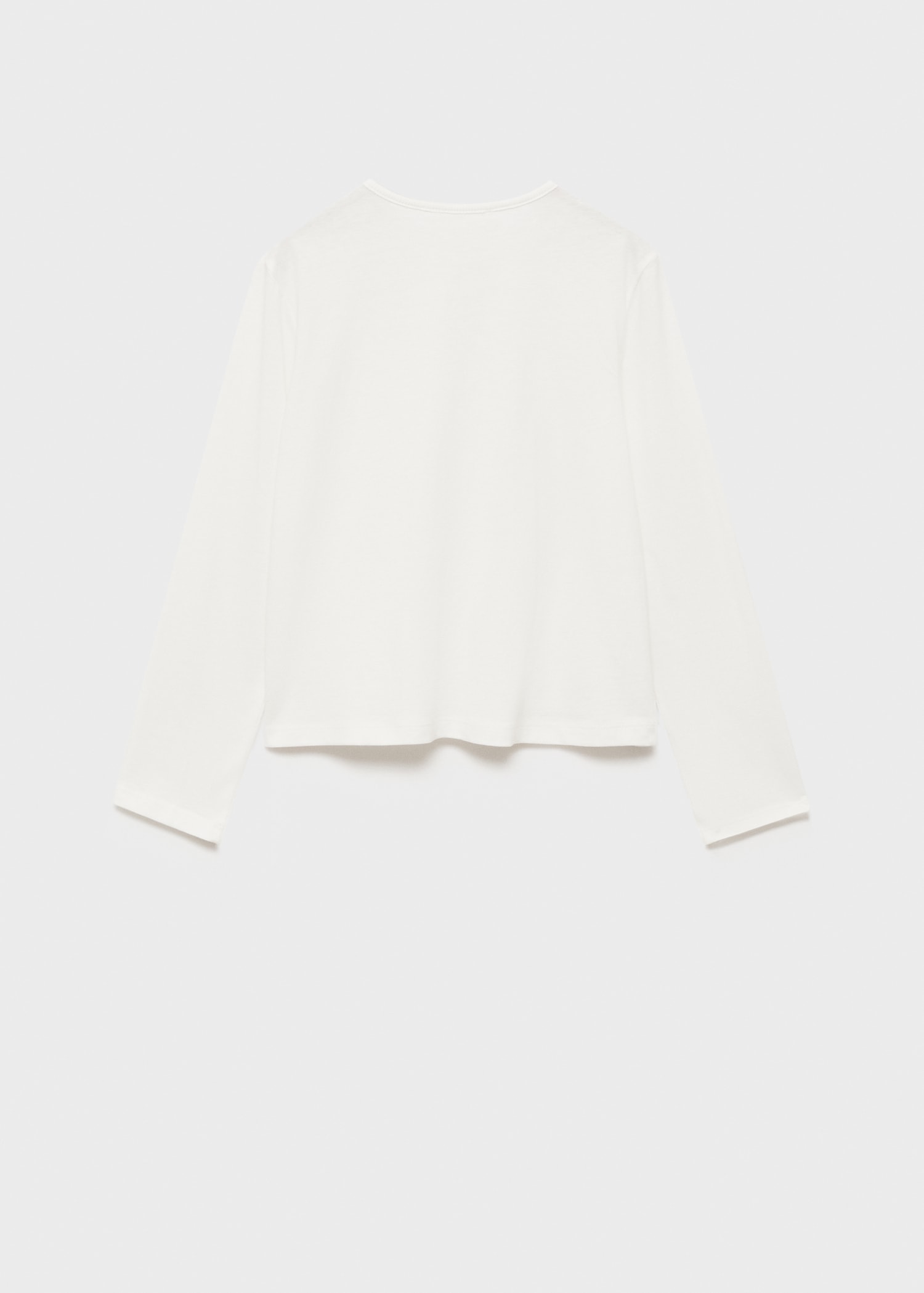 Long sleeve cotton t-shirt - Reverse of the article