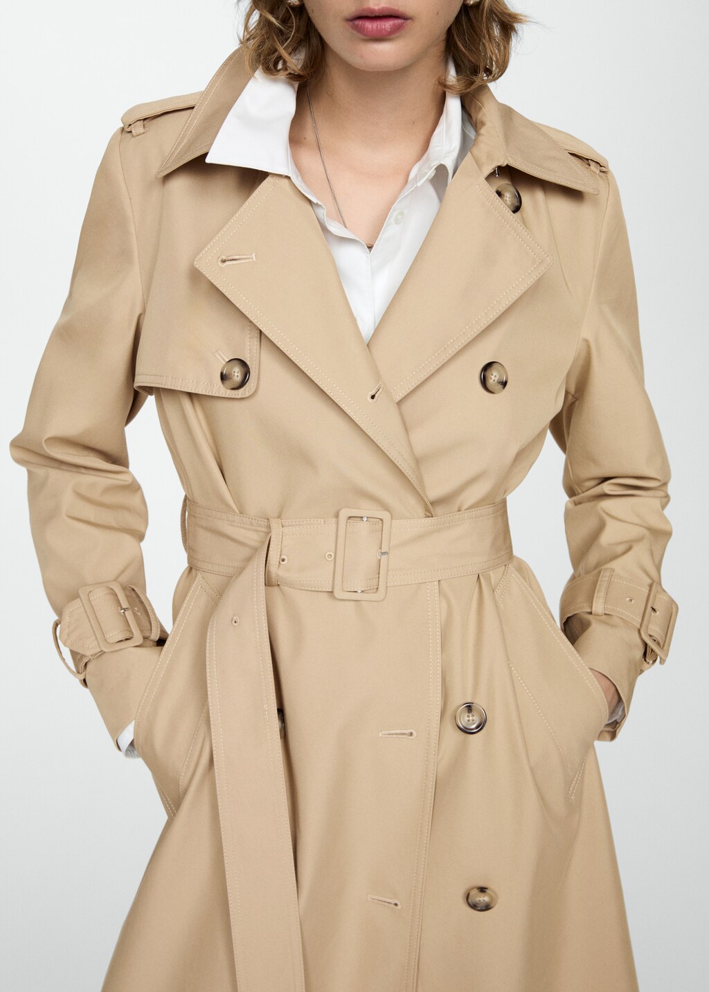 Manteau en laine à double boutonnage - Femme | MANGO Maroc Manteau en laine à double boutonnage - Femme | MANGO Maroc
