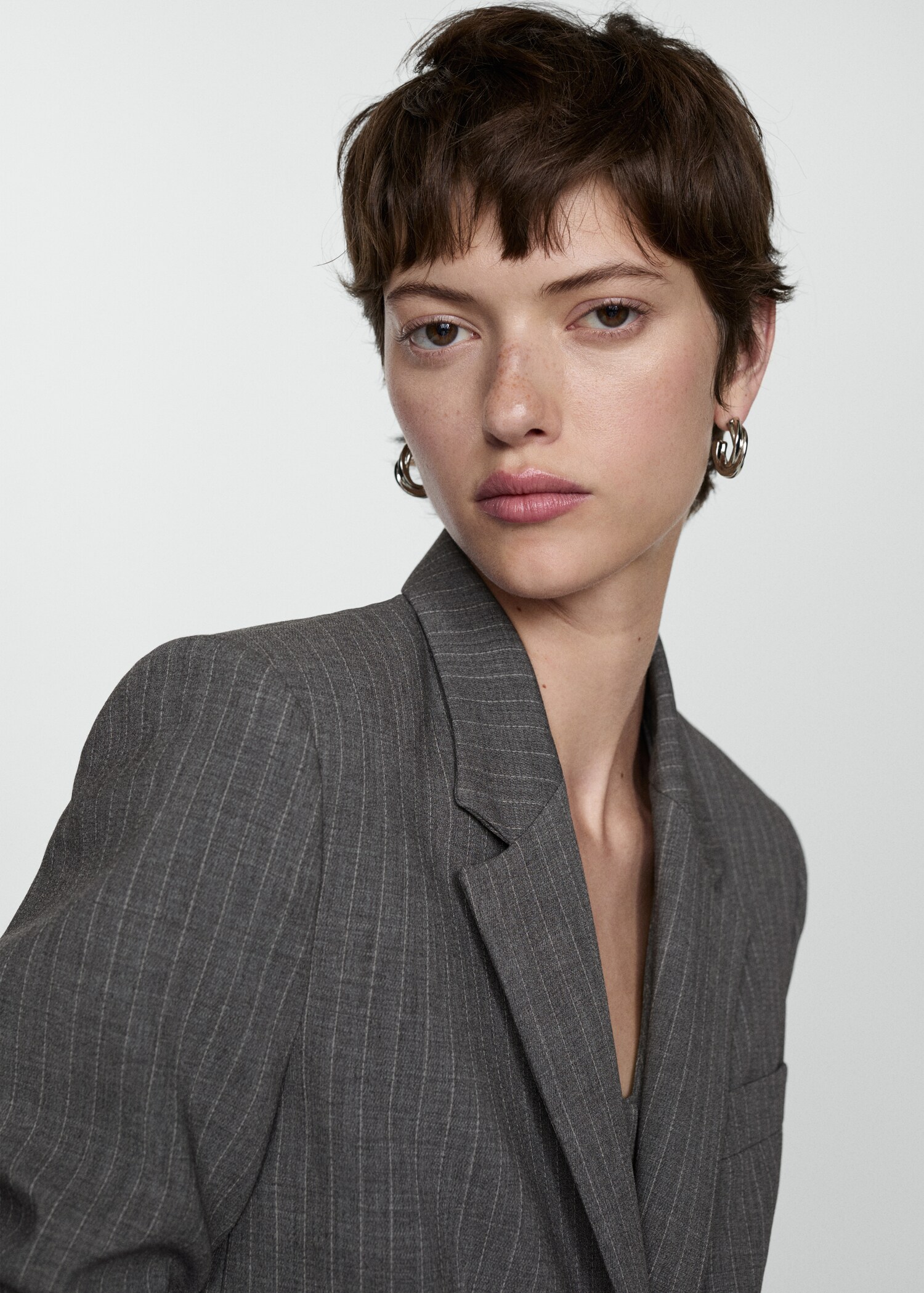 Pinstripe suit jacket - Details of the article 1