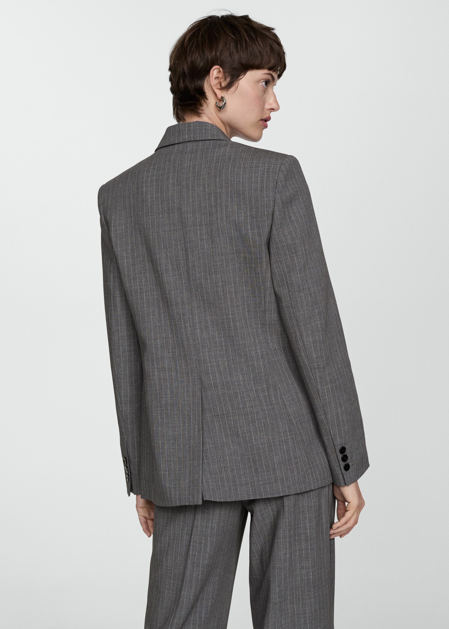 Pinstripe suit jacket - Reverse of the article