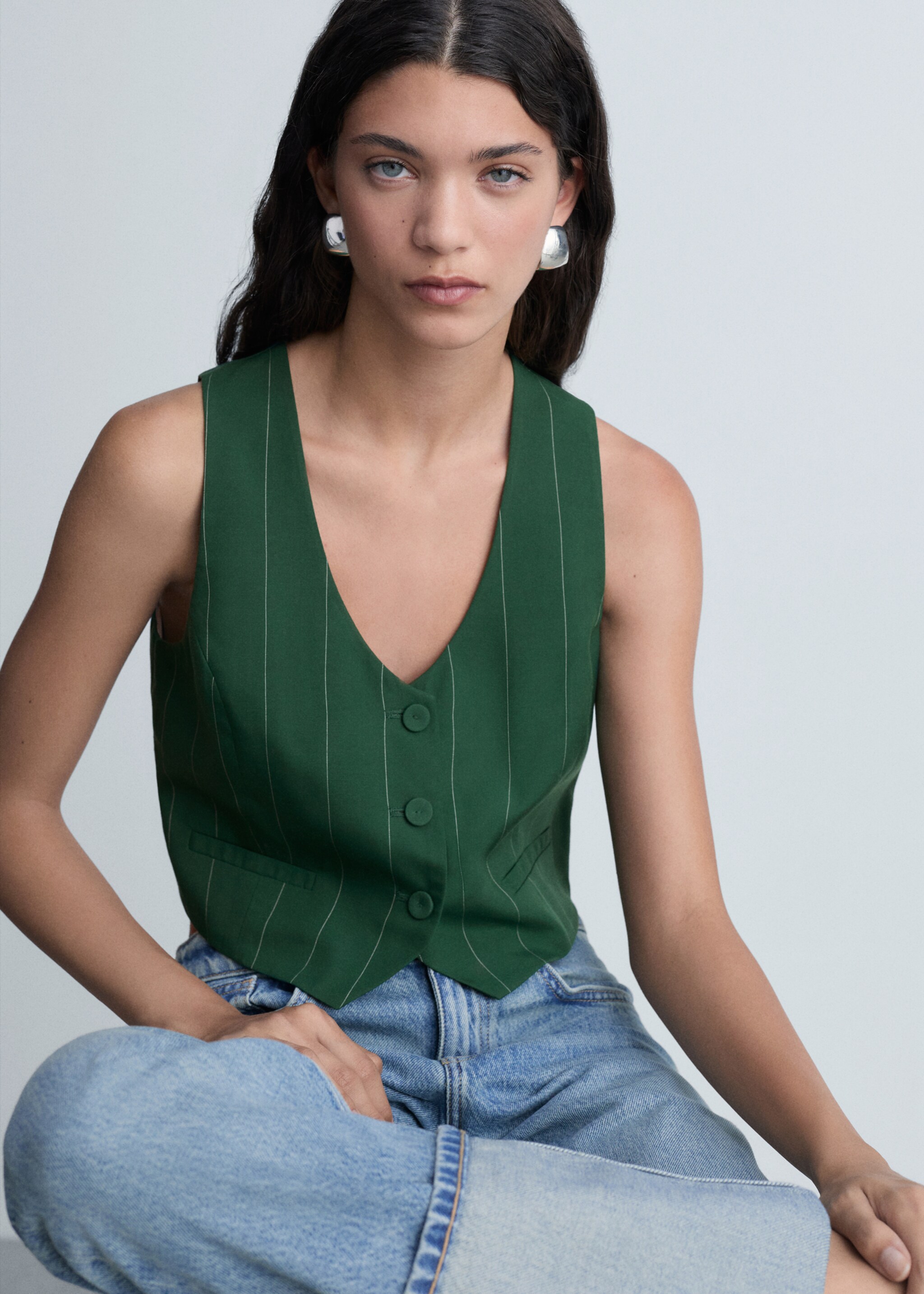Gilet de costume à fines rayures - Détail de l'article 2