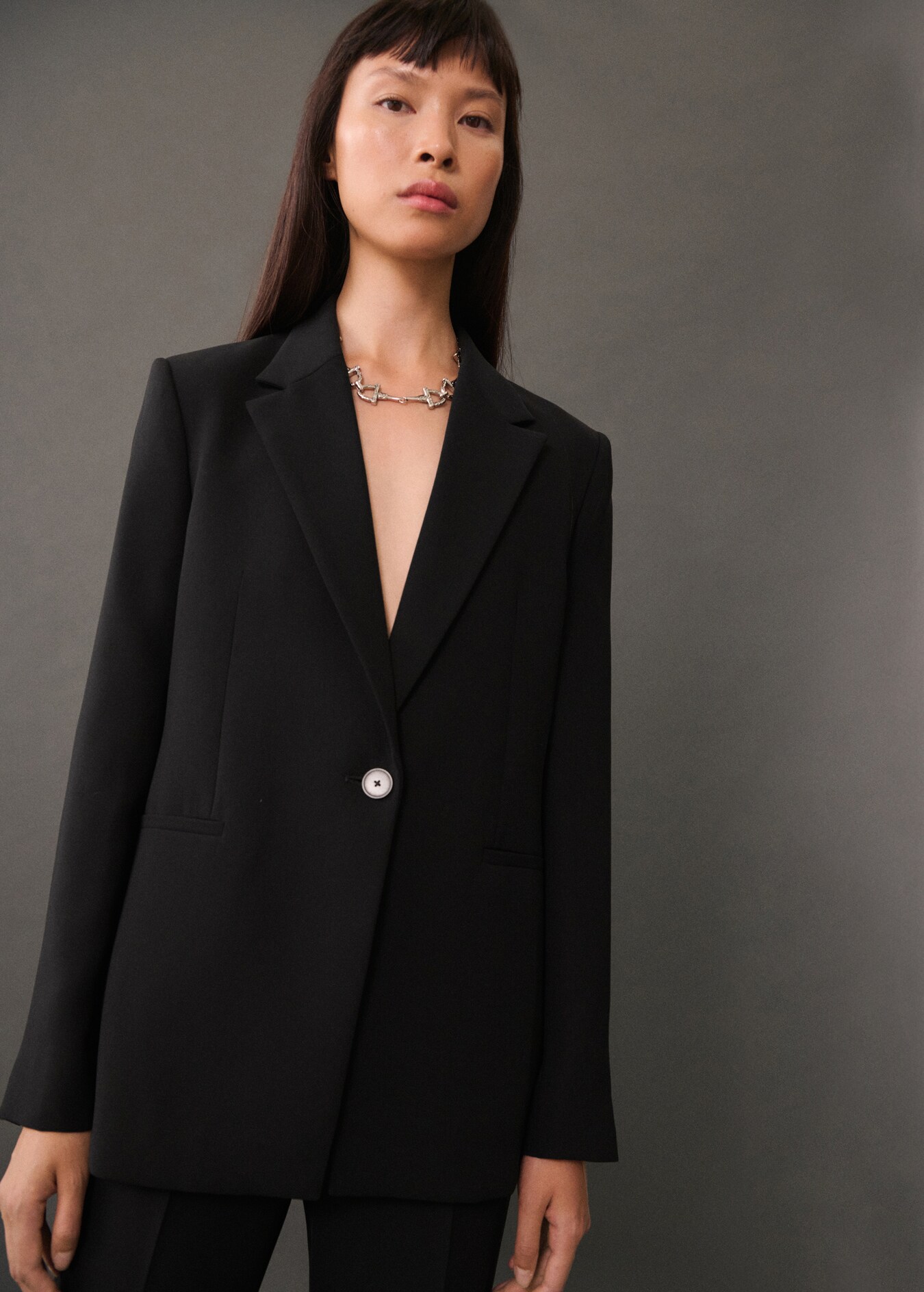 Straight-fit suit jacket - Women | MANGO USA