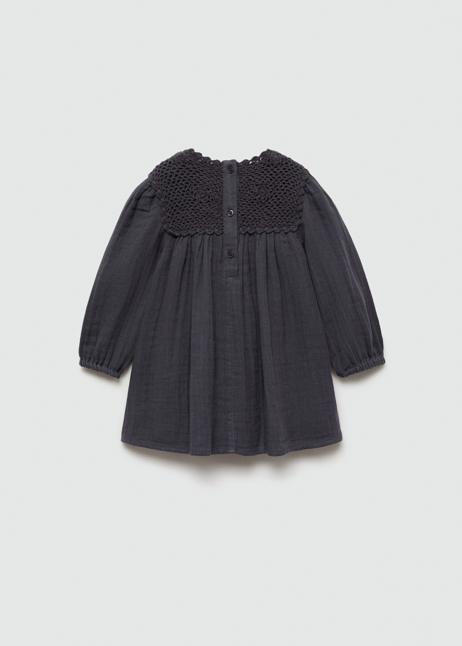 Crochet panel dress - Reverse of the article