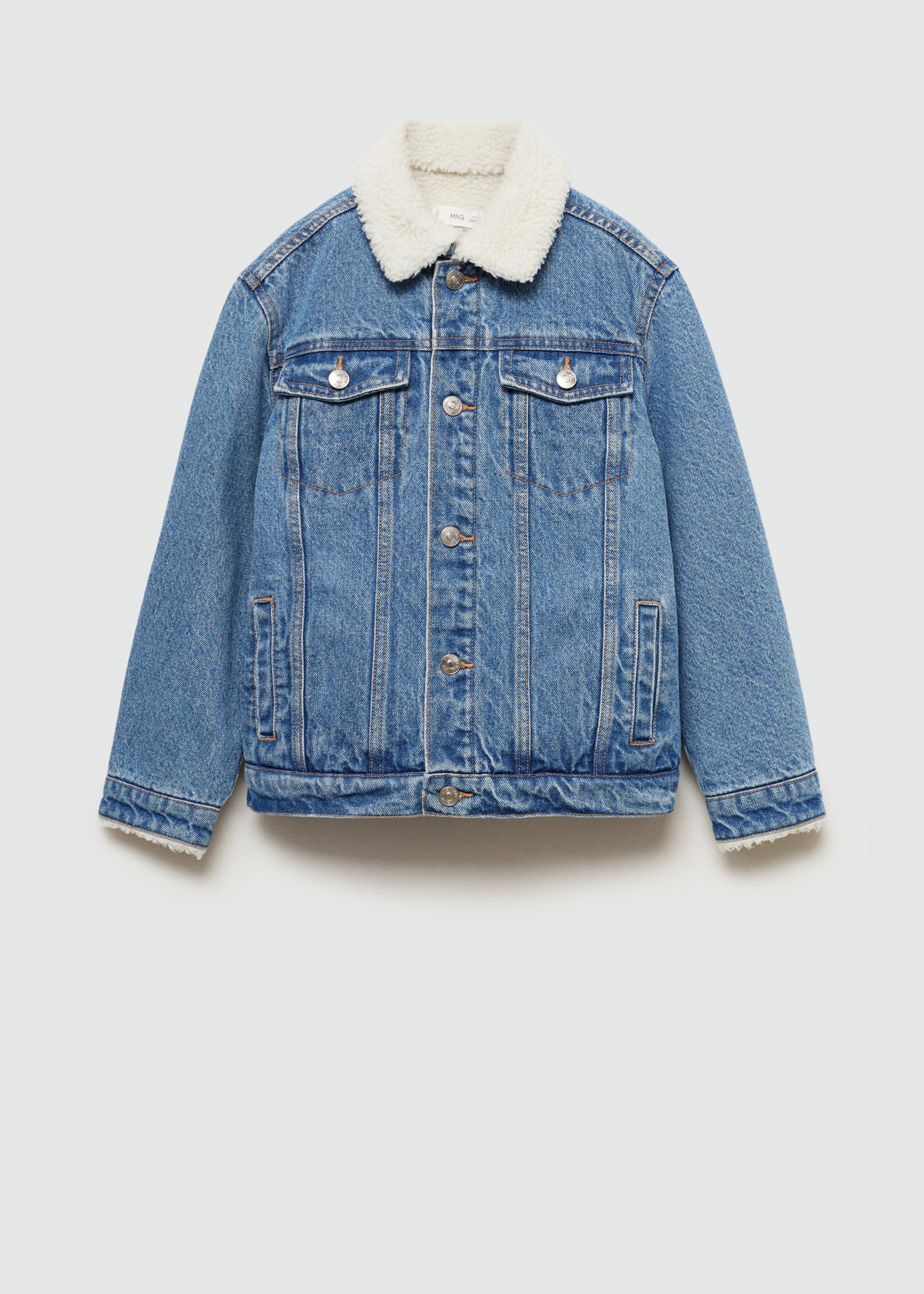 Chaqueta vaquera borreguito - Artículo sin modelo, Azul medio. Ref: 77014774-00.