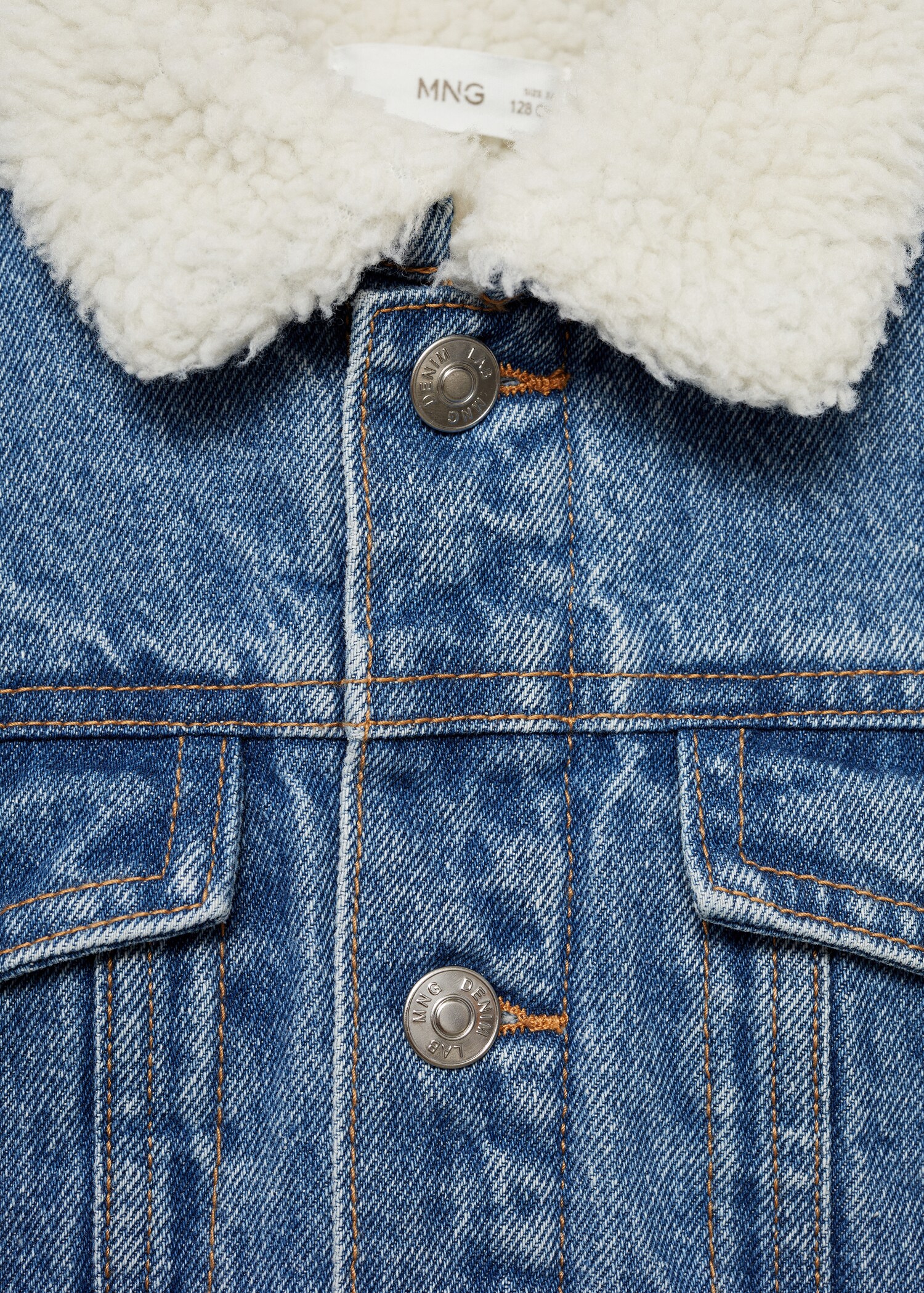 Veste jean imitation mouton retourné - Détail de l'article 8