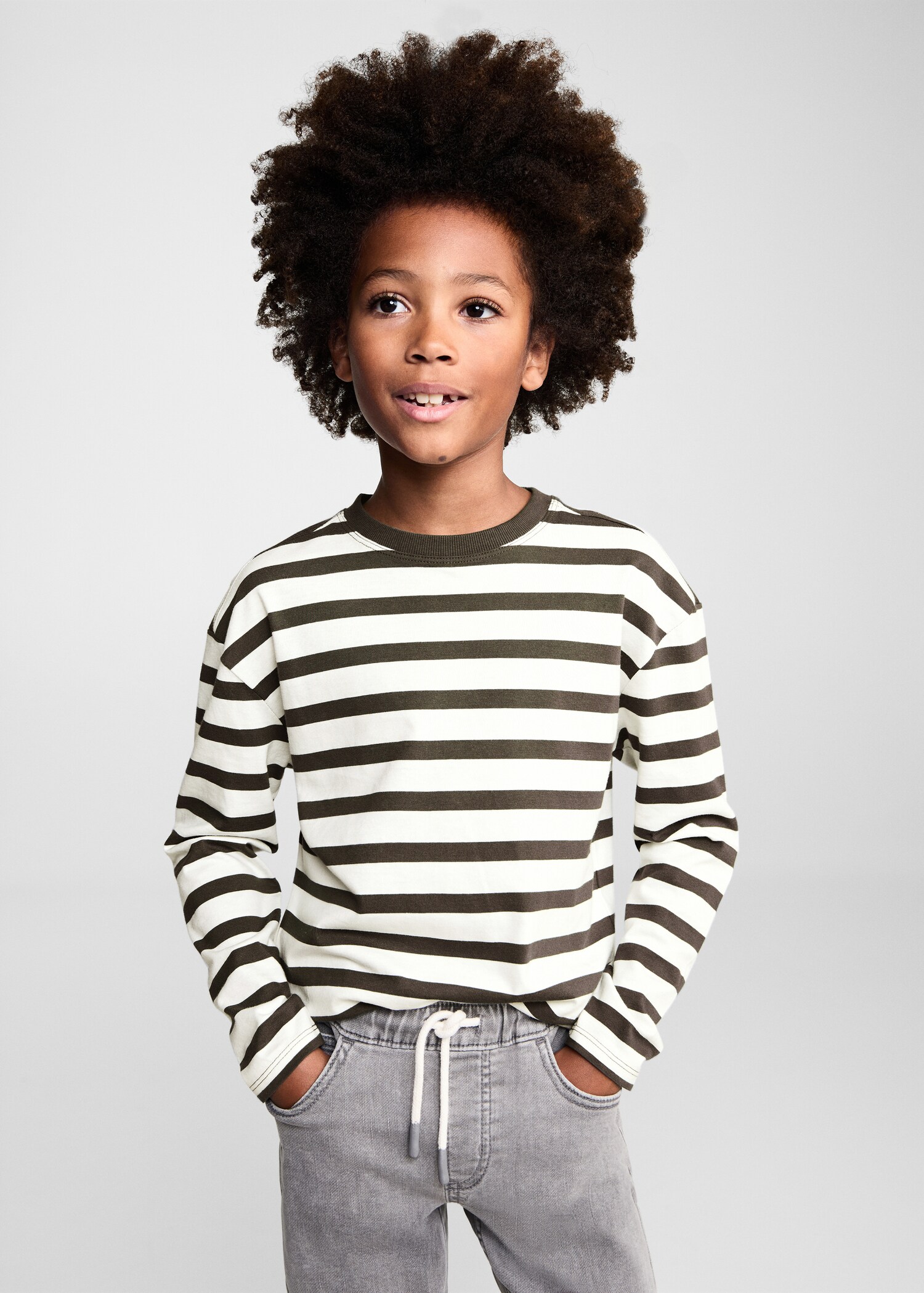 Striped long sleeves t-shirt - Medium plane