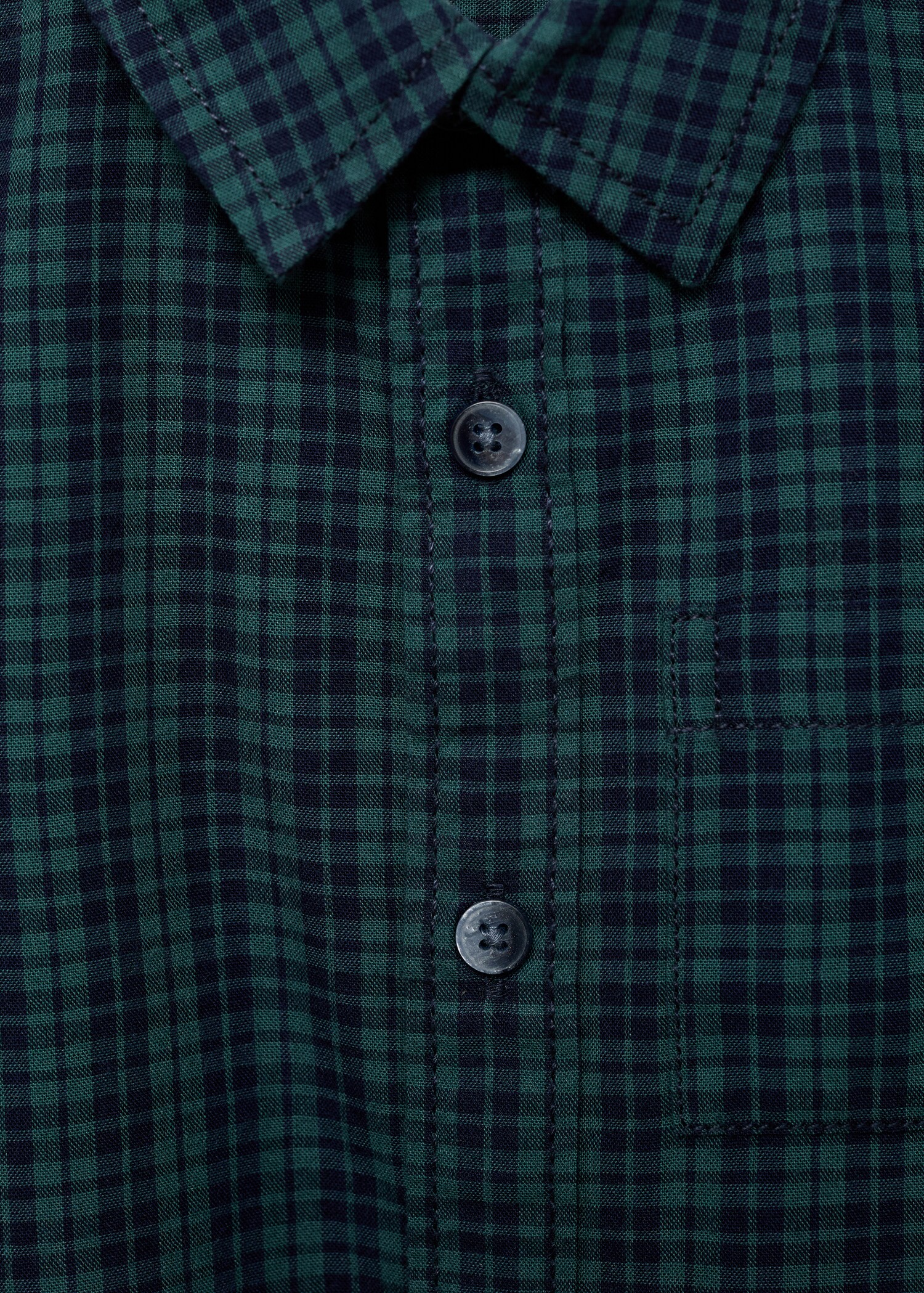 Check cotton shirt - Details of the article 8