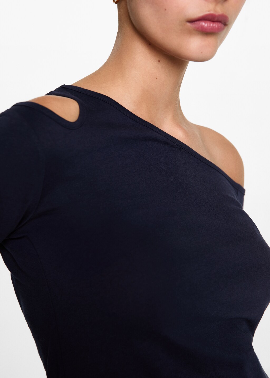 Camiseta algodon asimetrica