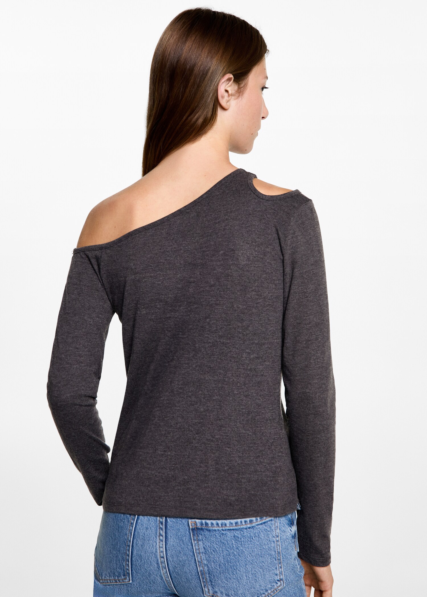 Asymmetric cotton T-shirt - Reverse of the article