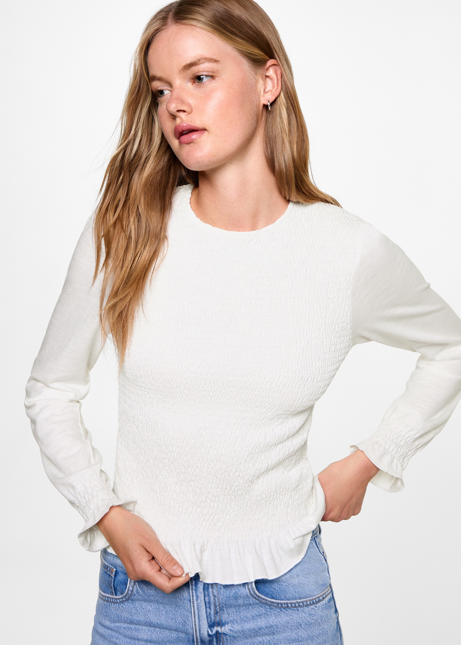 Ruched detail blouse - Medium plane