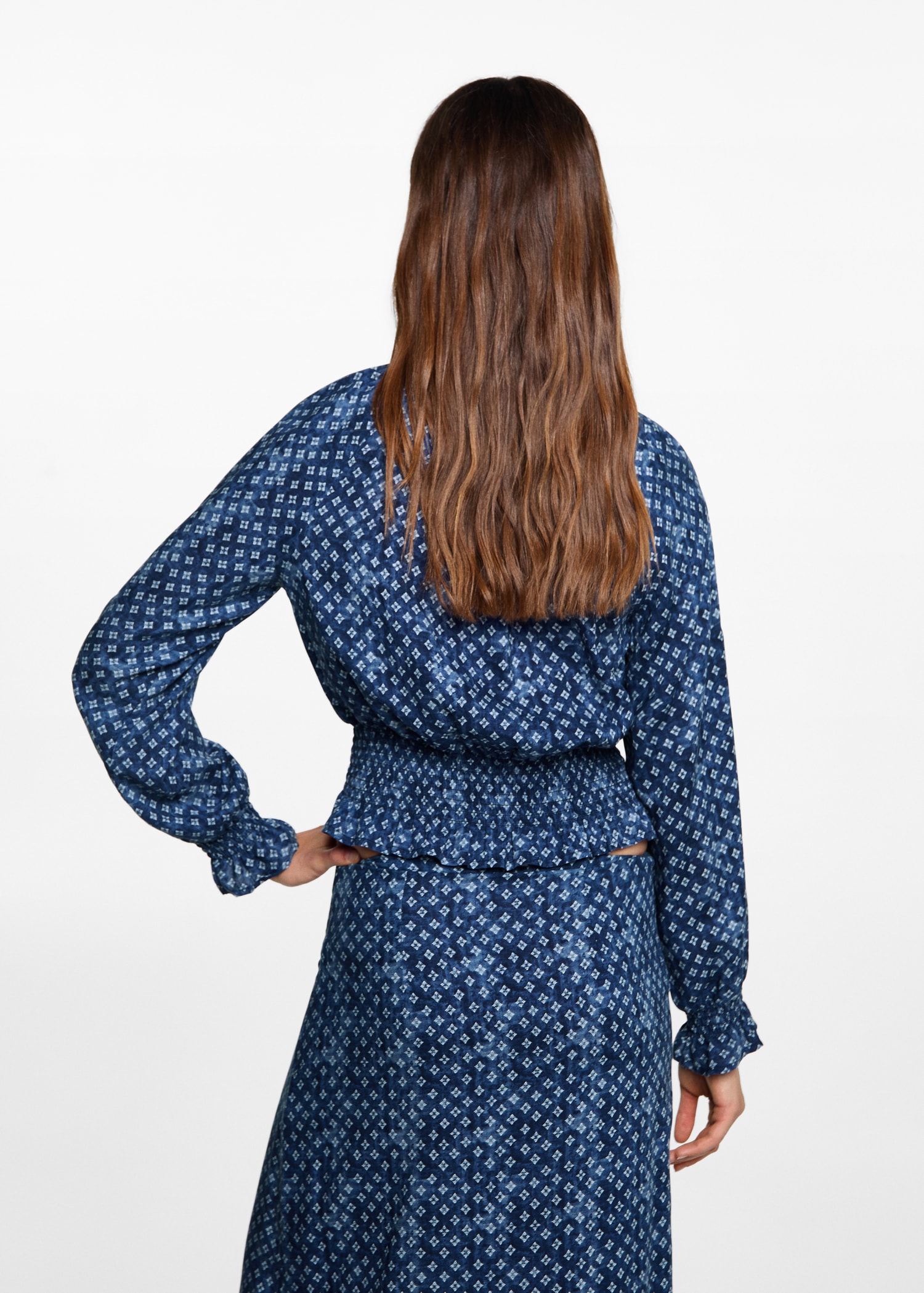 Ruched printed blouse - Reverse of the article