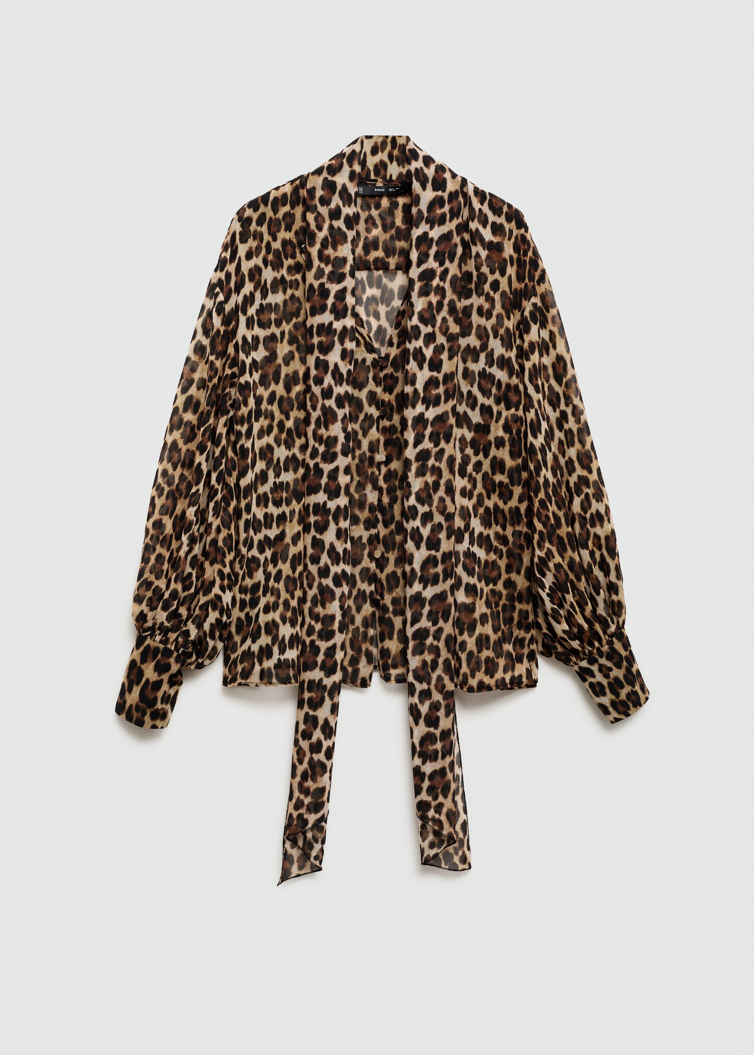 Blusa leopardo lazo cuello - Artículo sin modelo