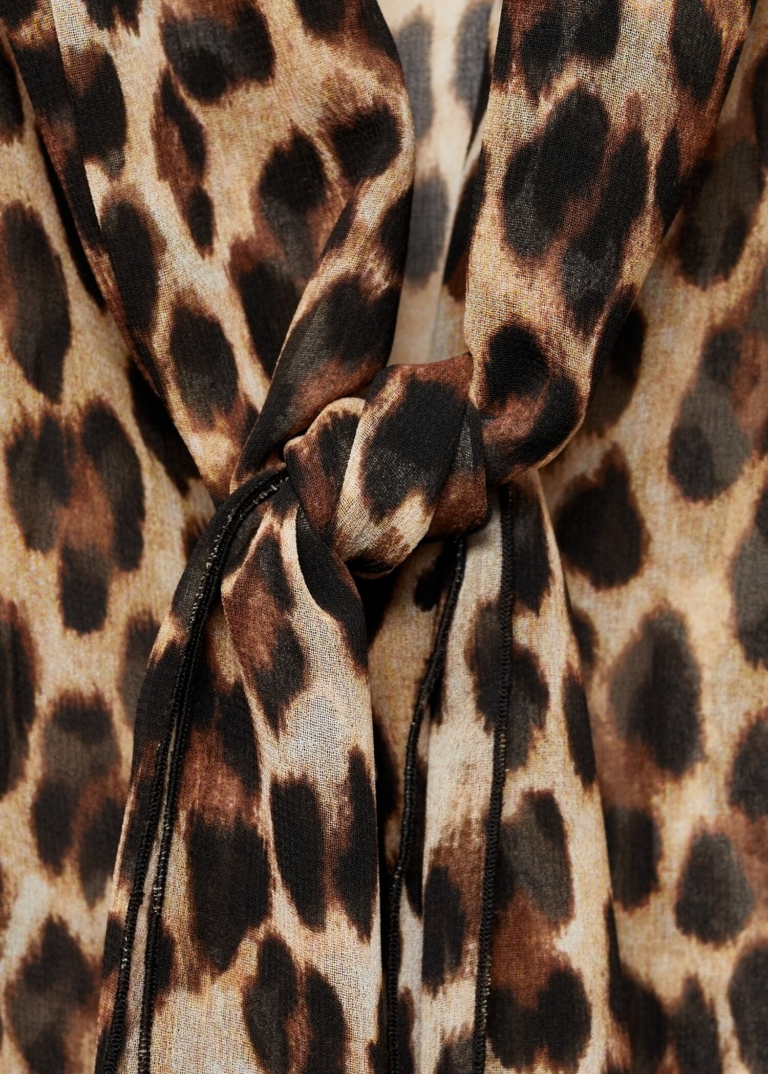 Blusa leopardo lazo cuello - Detalle del artículo 0