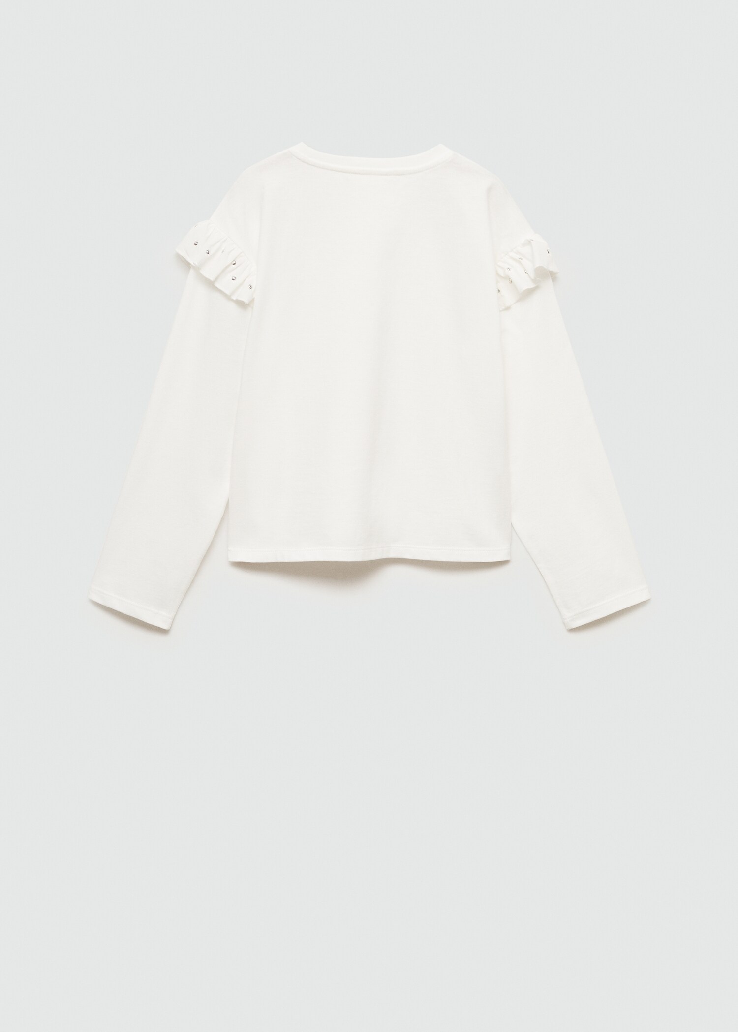 T-shirt with studded ruffles - Reverse of the article