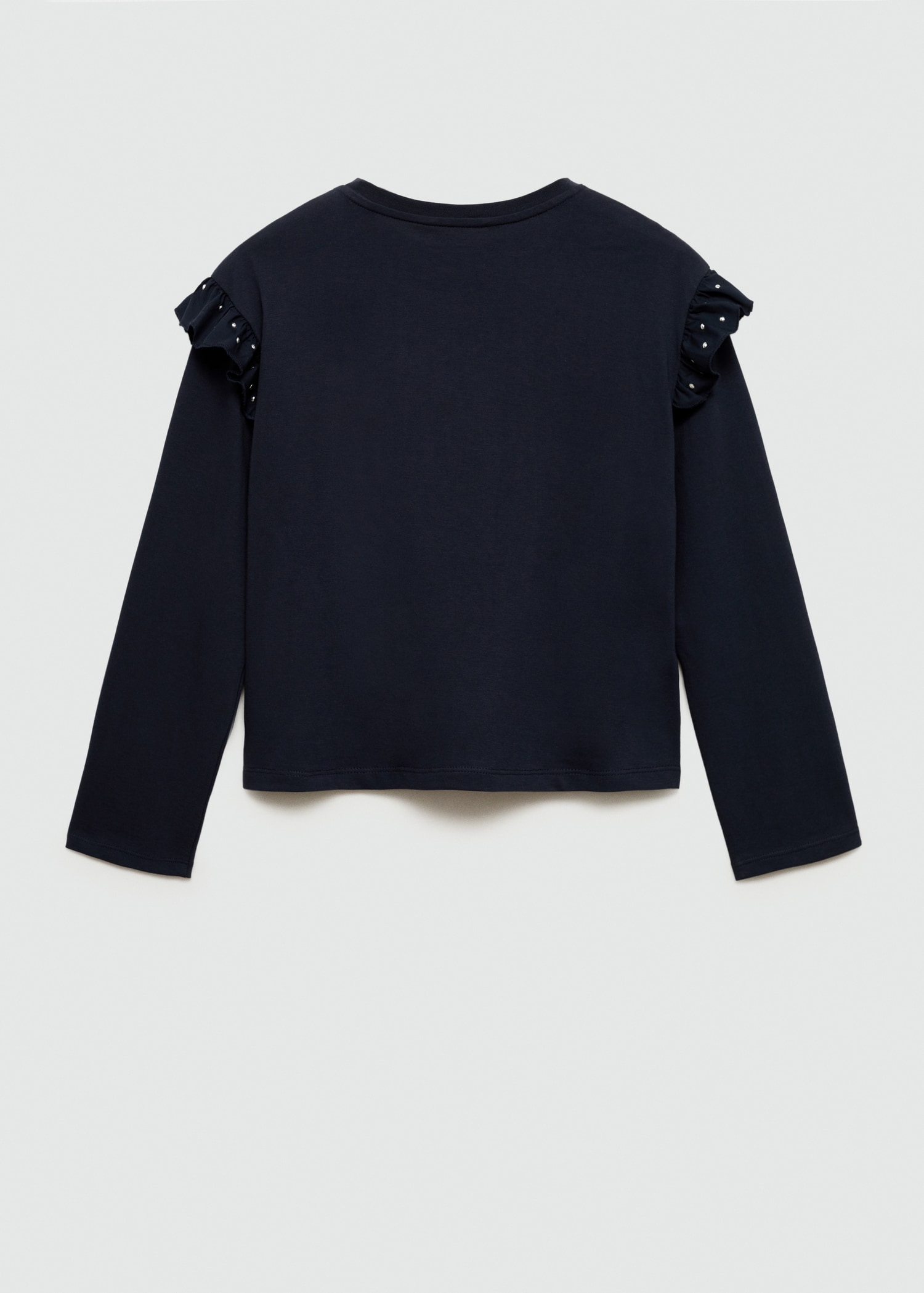 T-shirt with studded ruffles - Reverse of the article