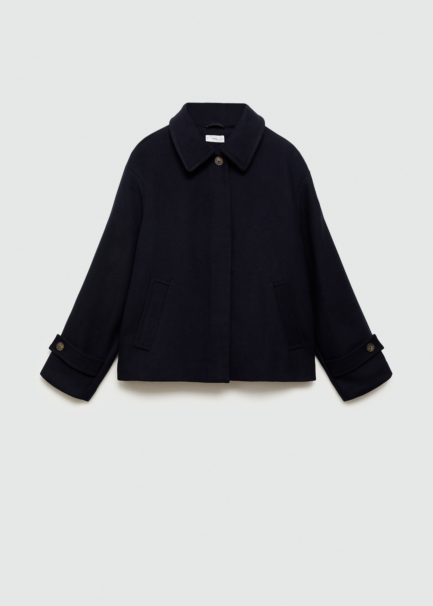 Manteau court drap de laine - Article sans modèle