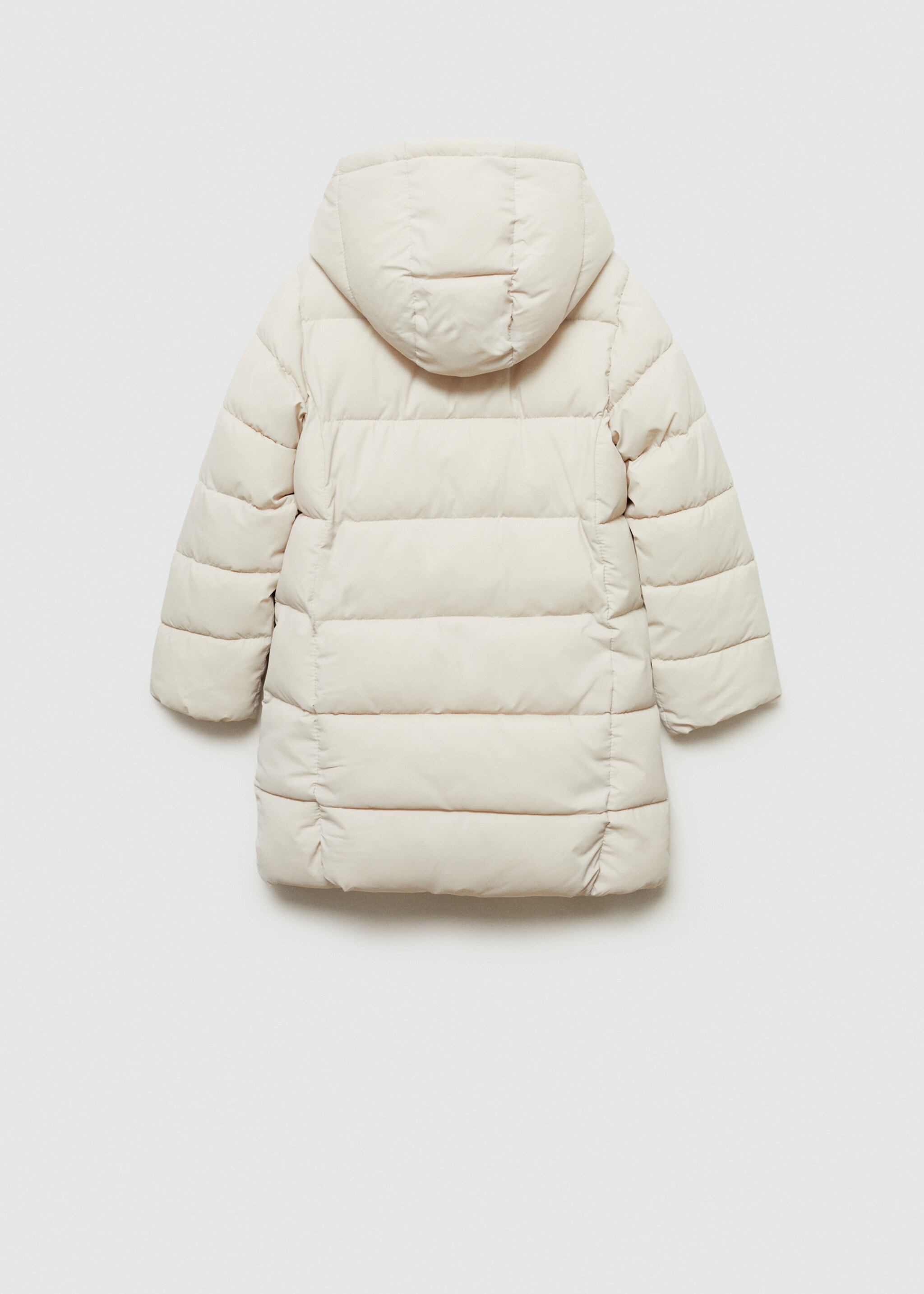 Hood quilted coat - Reverse of the article