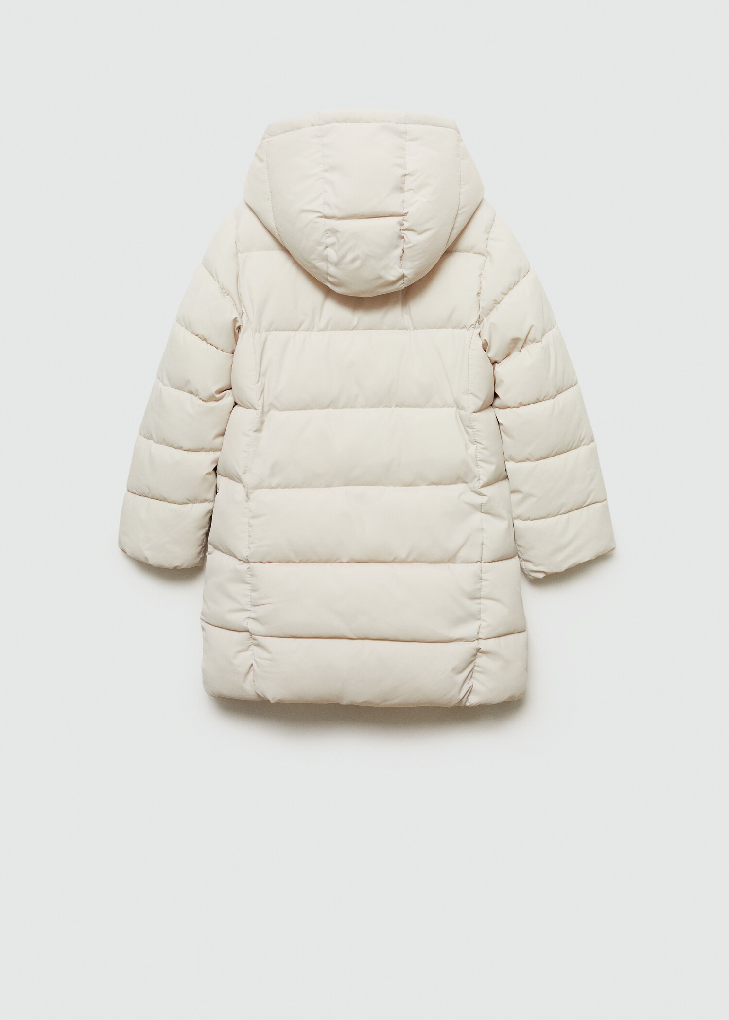 Hood quilted coat - Reverse of the article