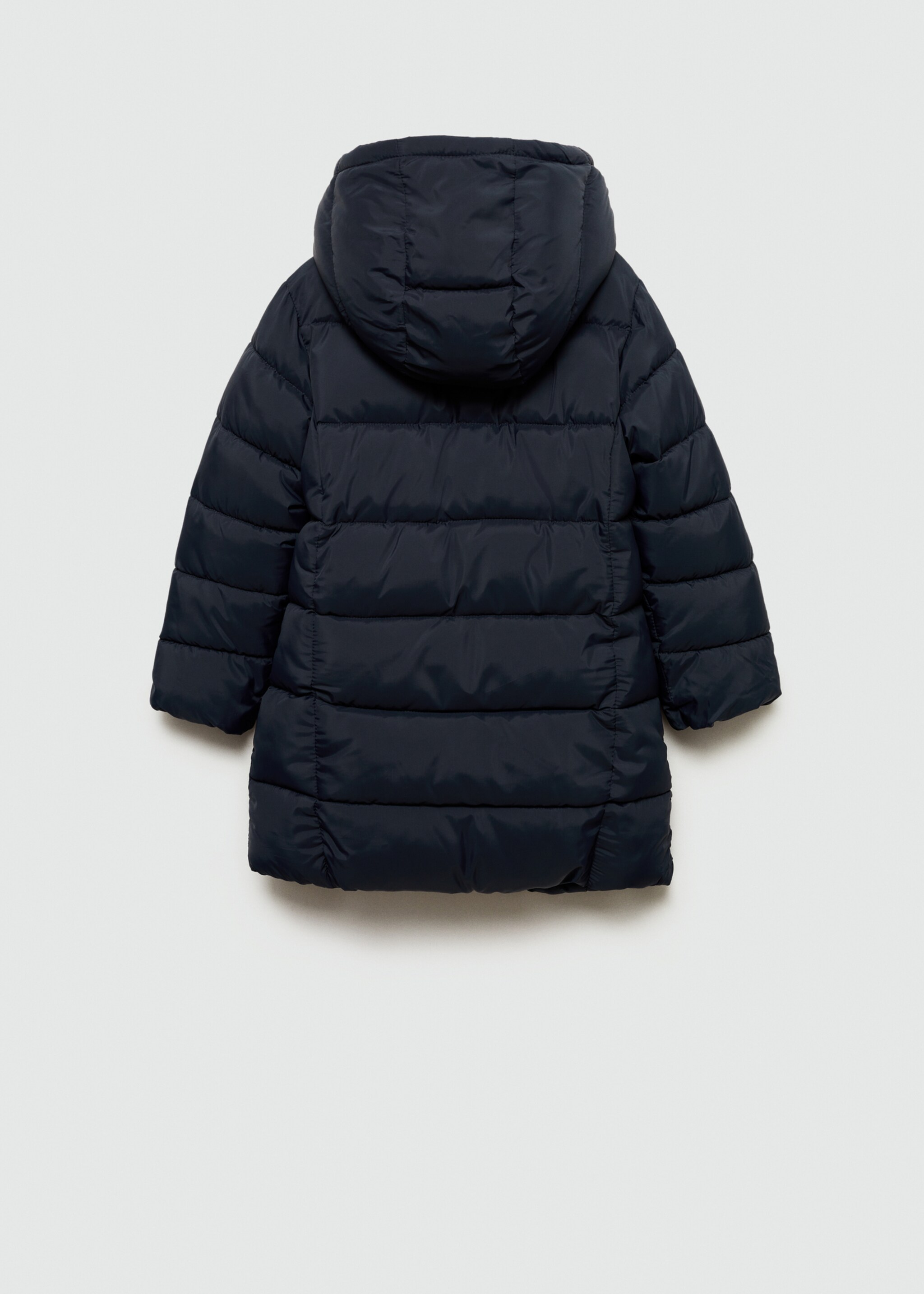 Hood quilted coat - Reverse of the article