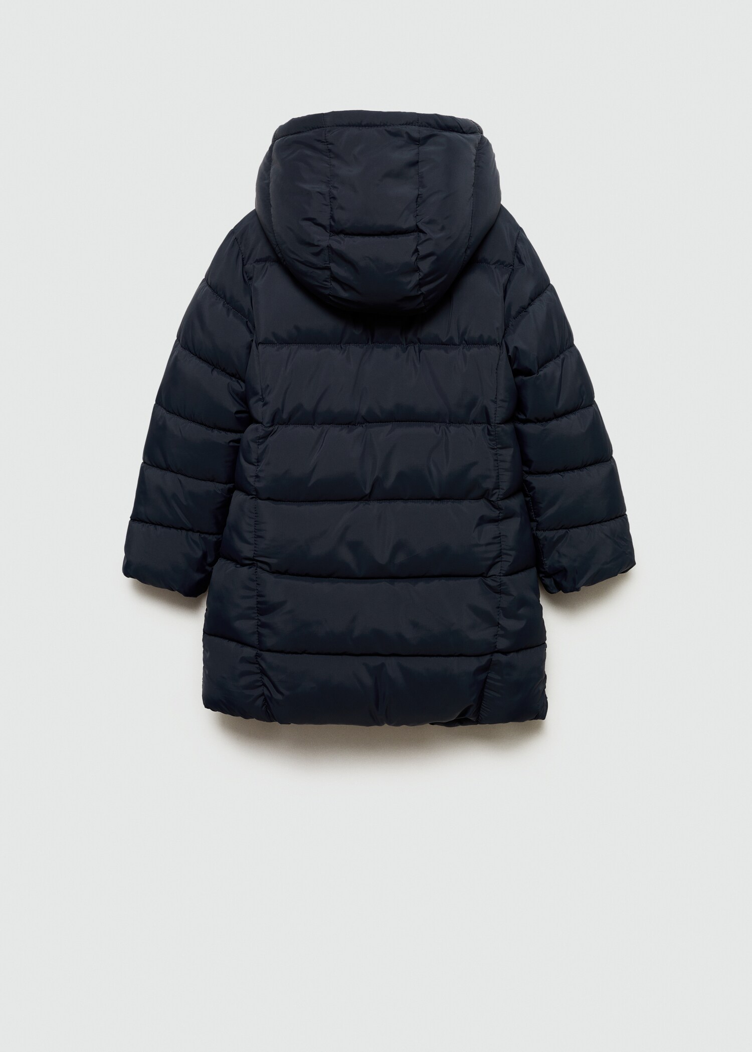 Hood quilted coat - Reverse of the article