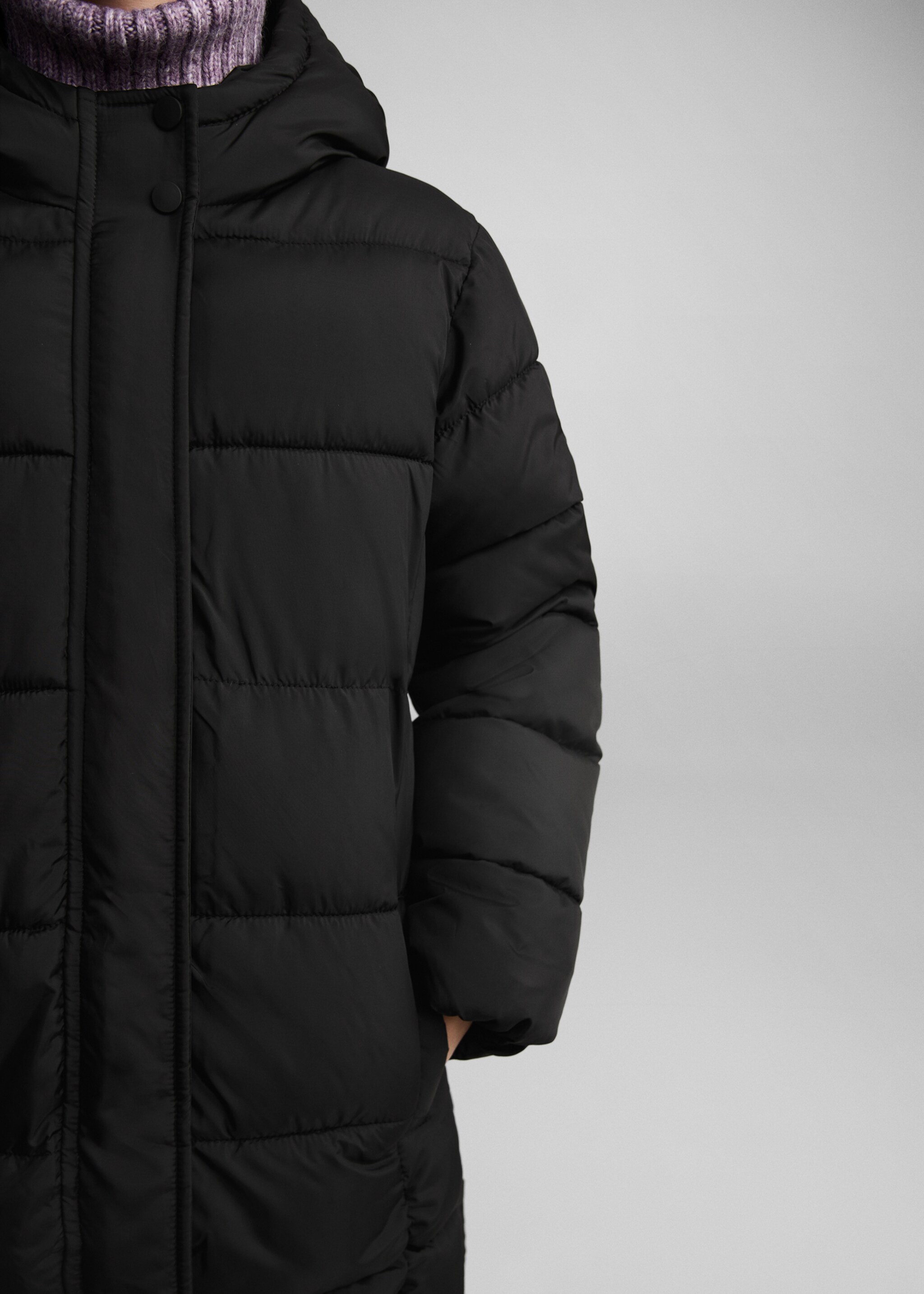 Hood quilted coat - Details of the article 6