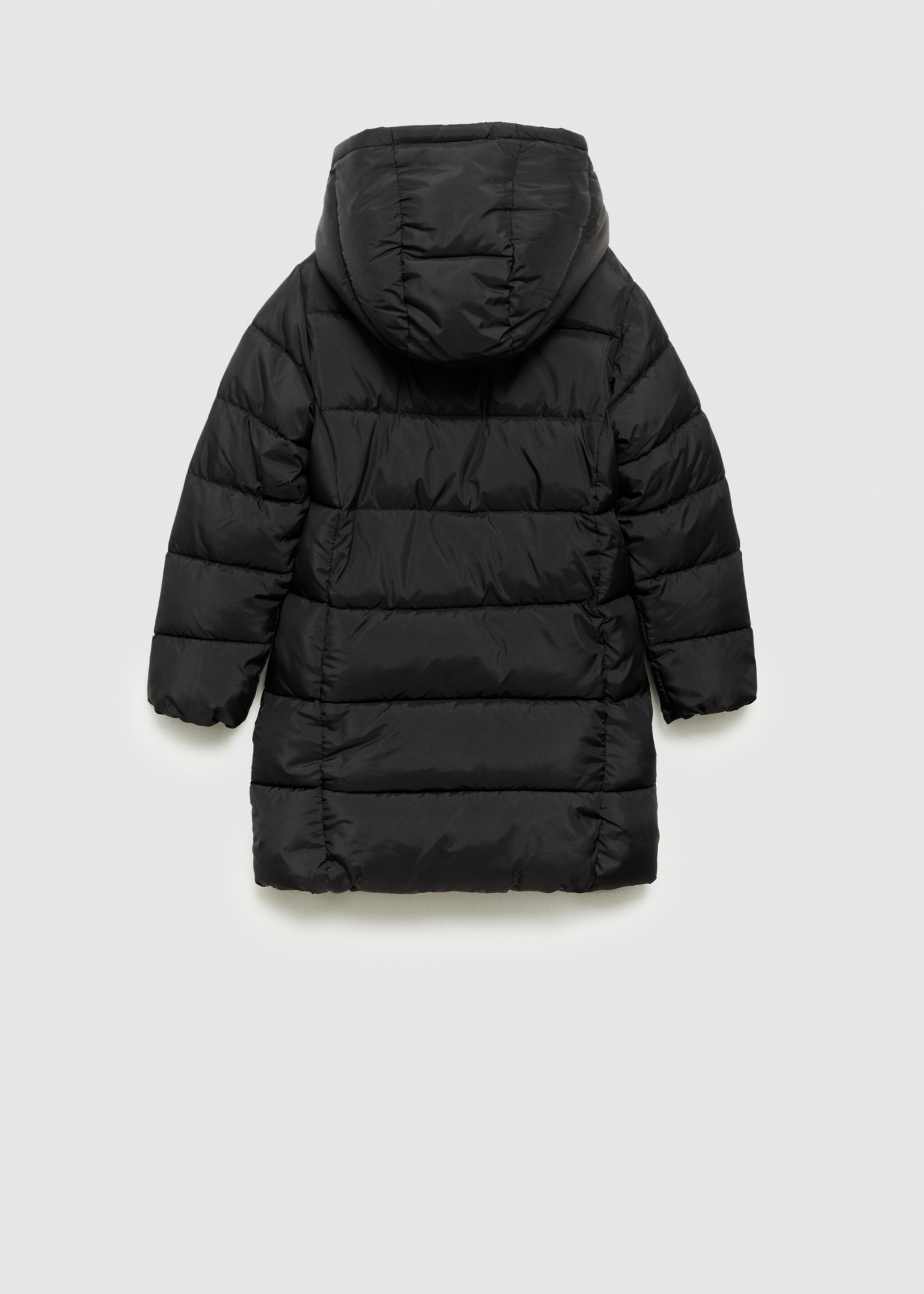 Hood quilted coat - Reverse of the article