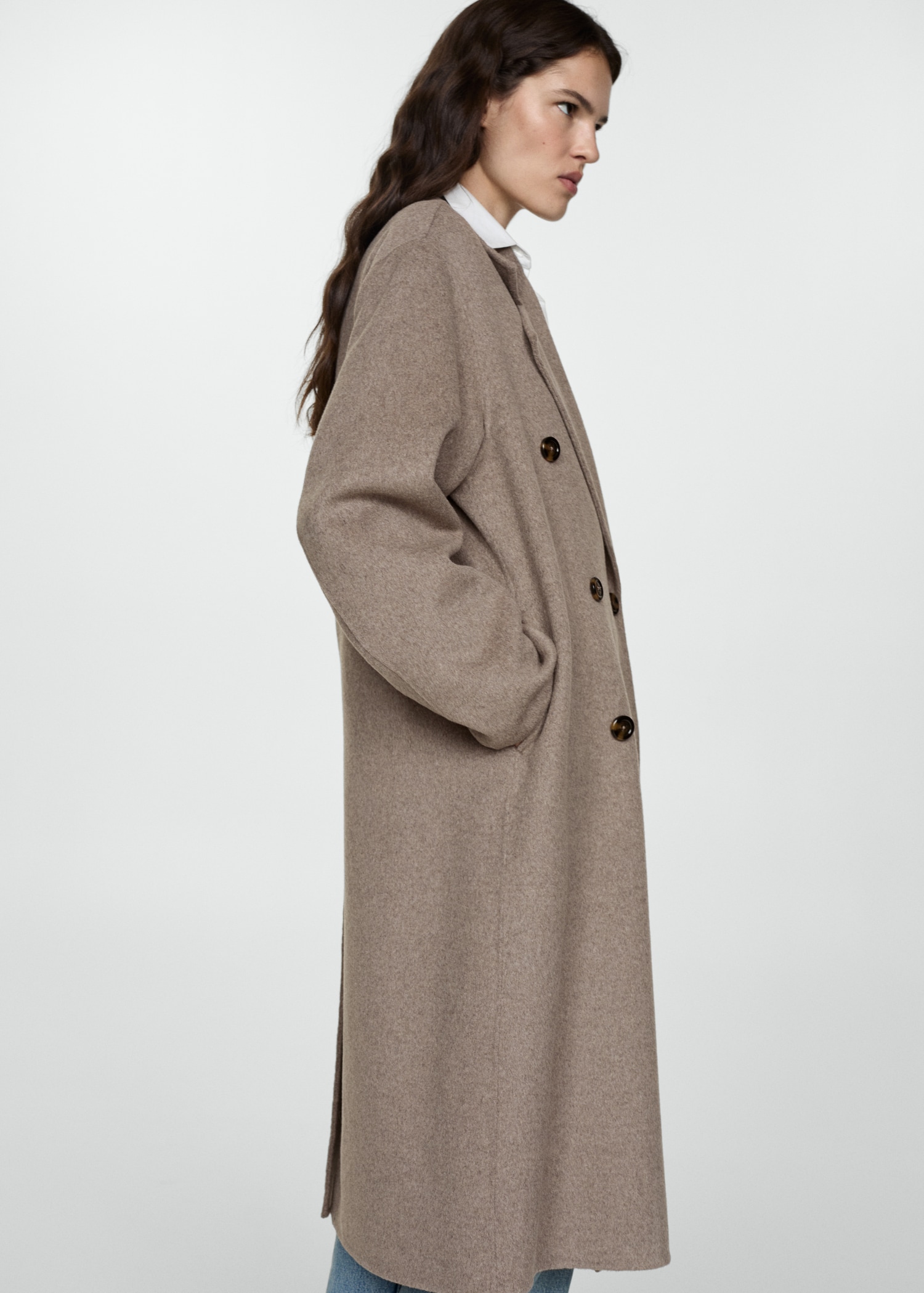 Handmade oversized wool coat - Medium plane