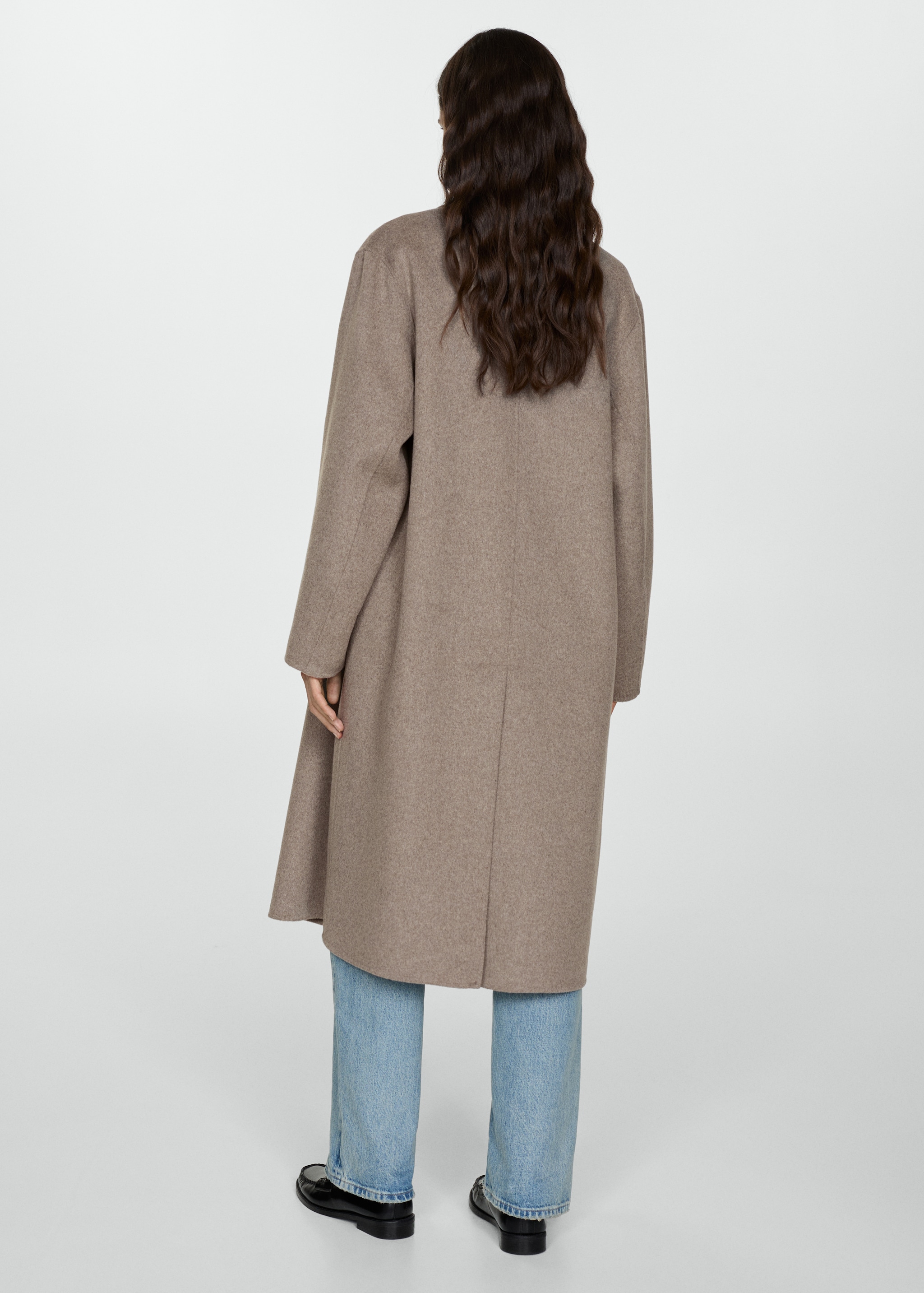 Oversized Wool Manteau Femme Oversize Handmade Oversized