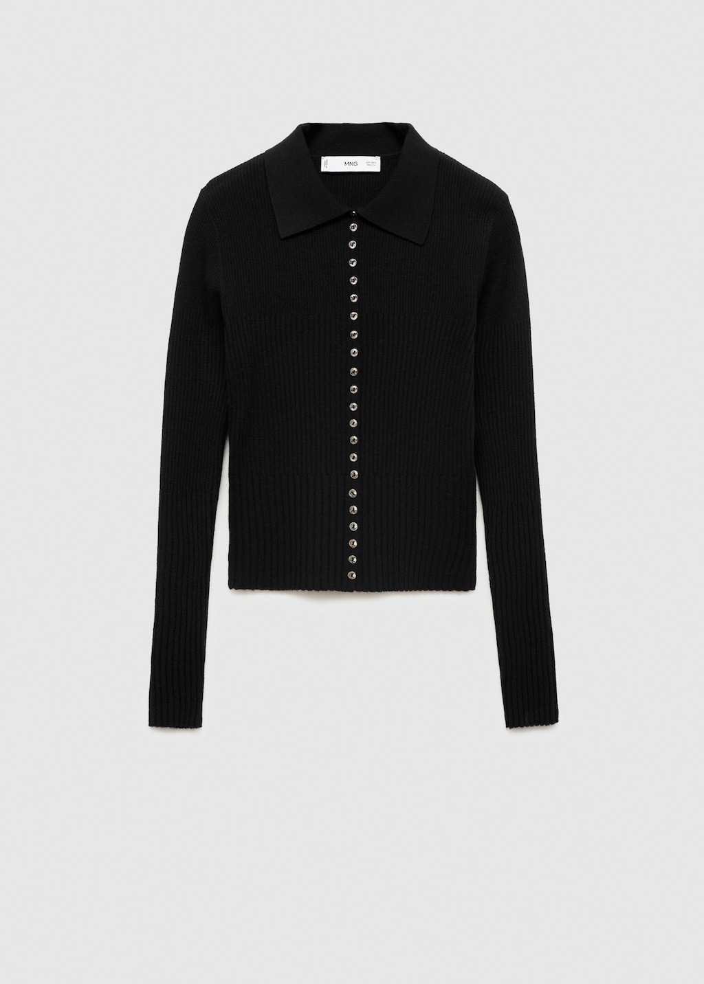 MANGO Decorative button sweater Black S Woman