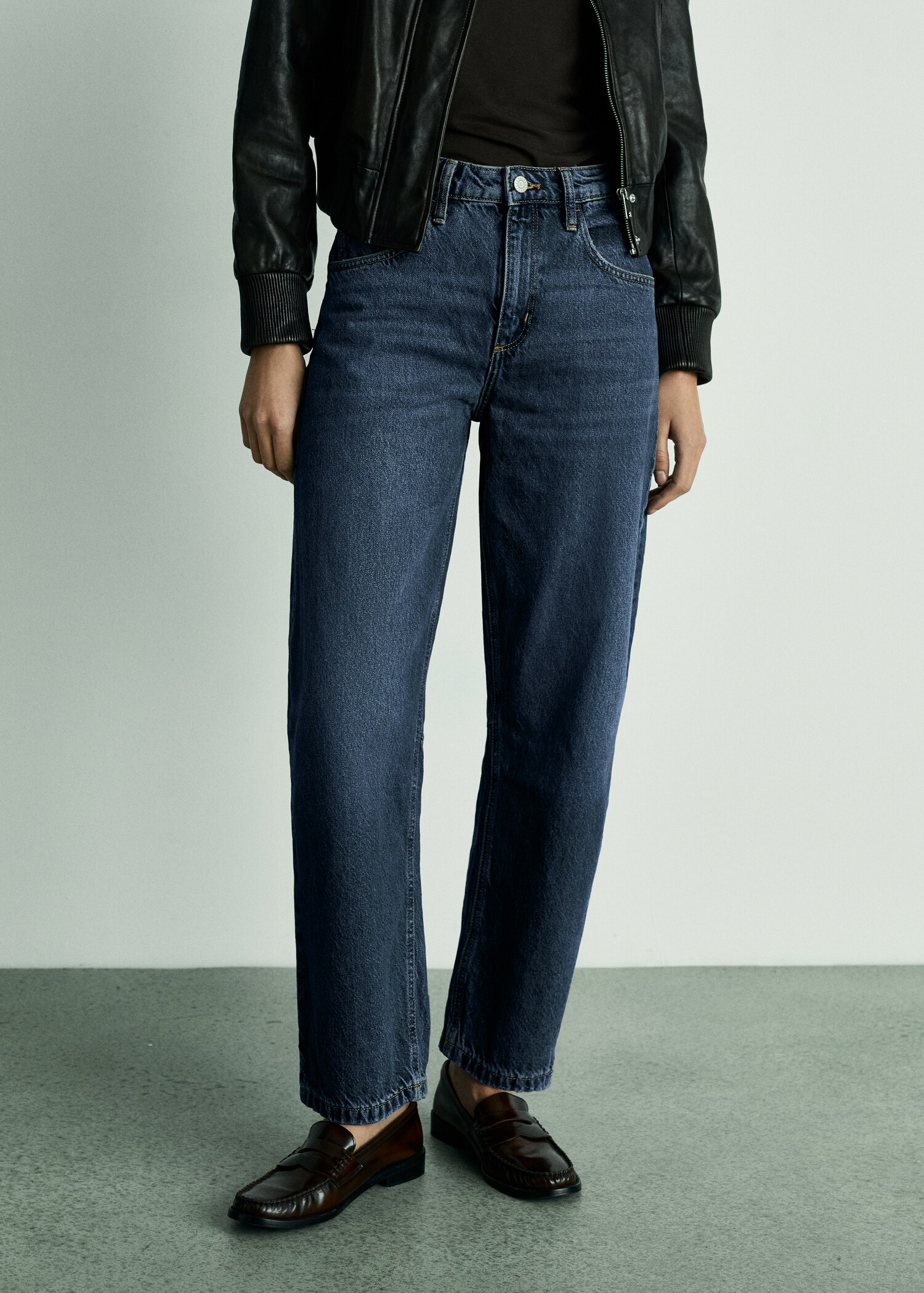 High-rise balloon jeans - Medium plane