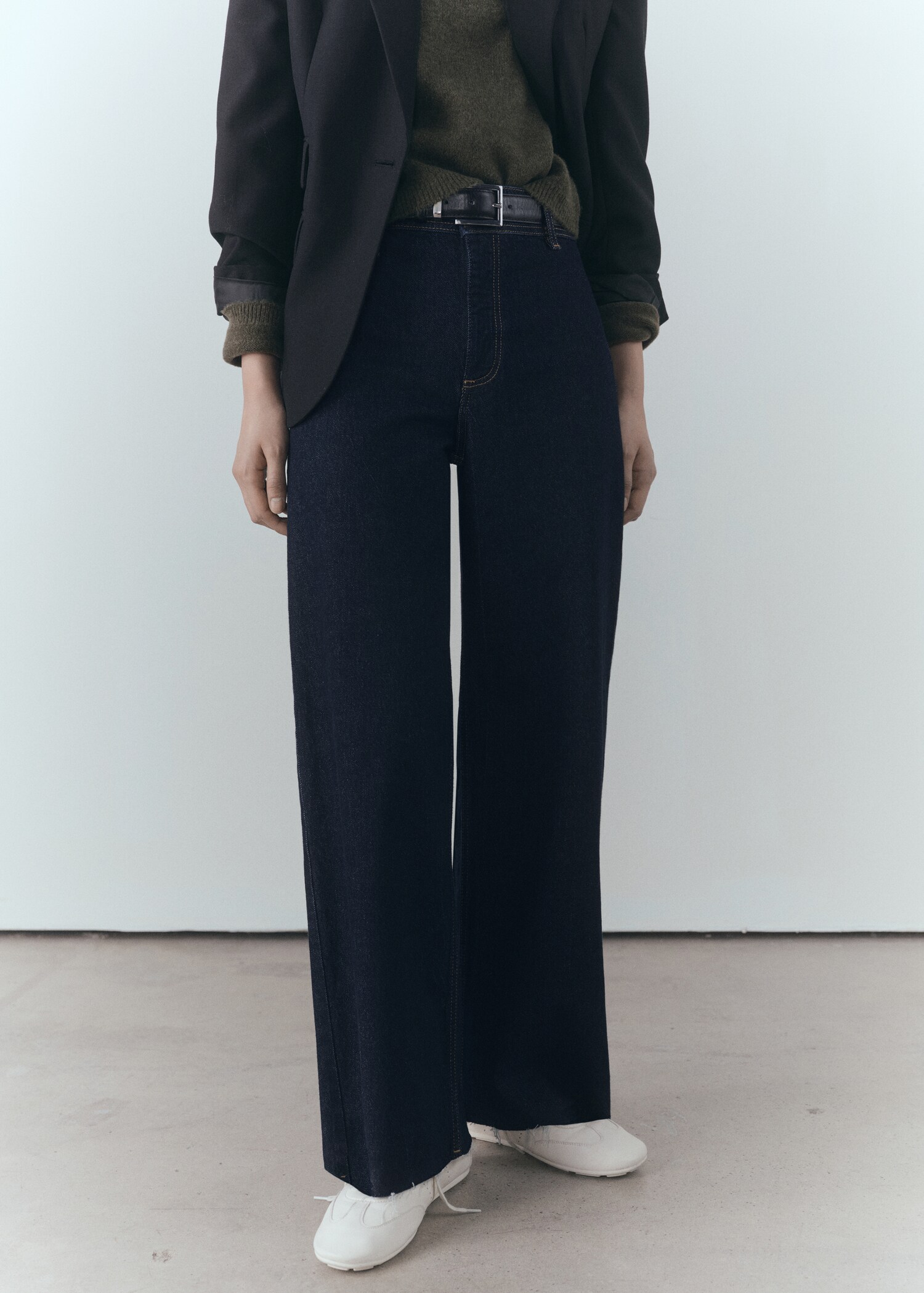 Jean Catherin style jupe-culotte rinse wash - Plan moyen