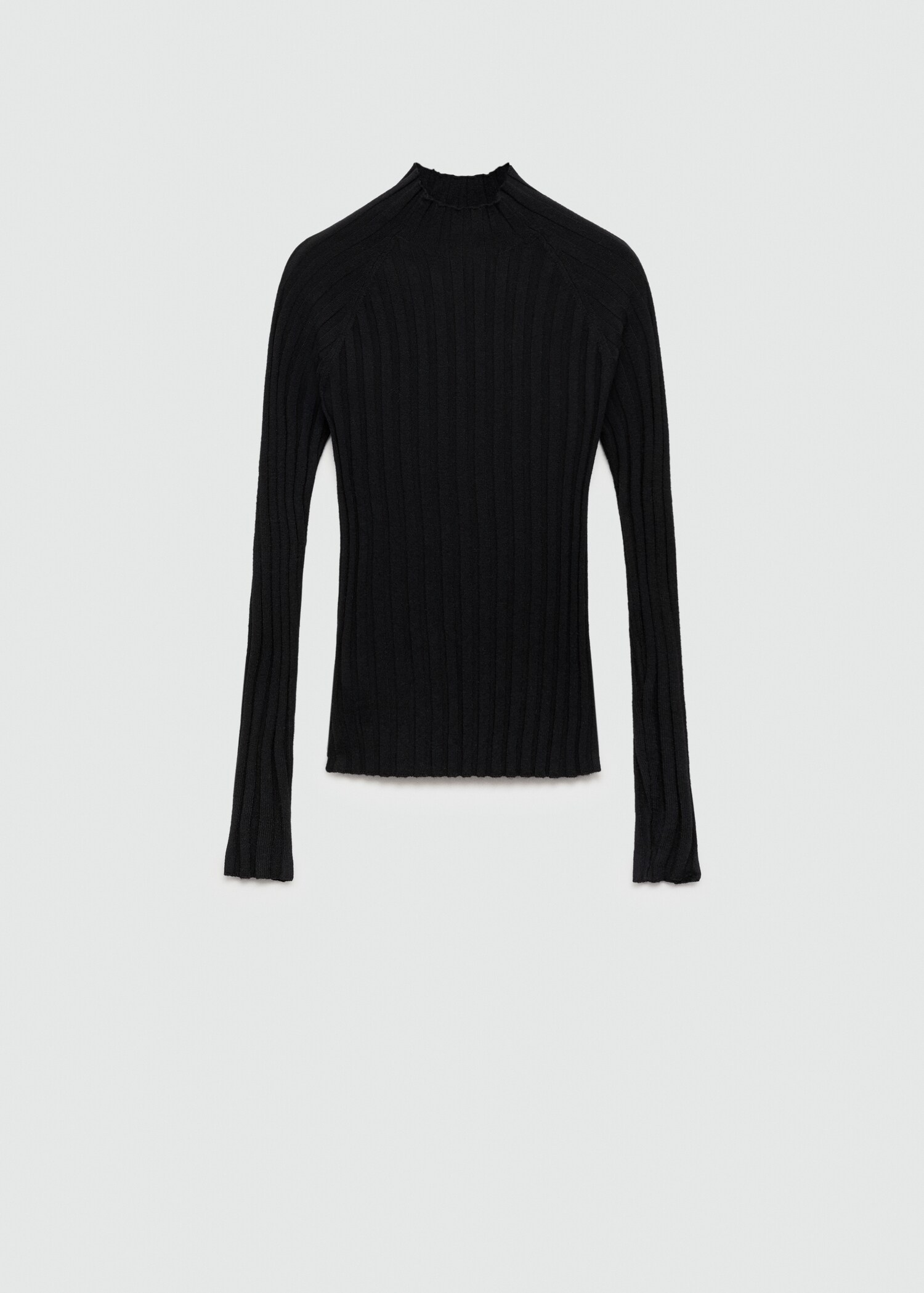 Ribbed sweater with perkins neck - Article without model