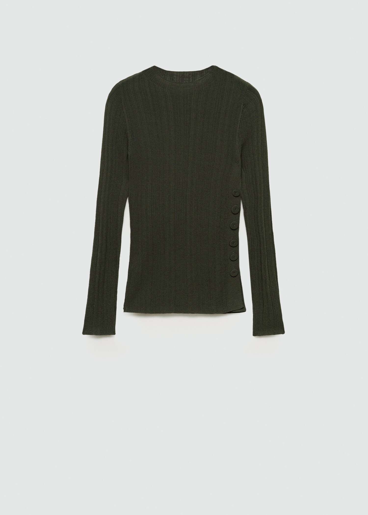 Semi-transparent t-shirt with button detail - Article without model