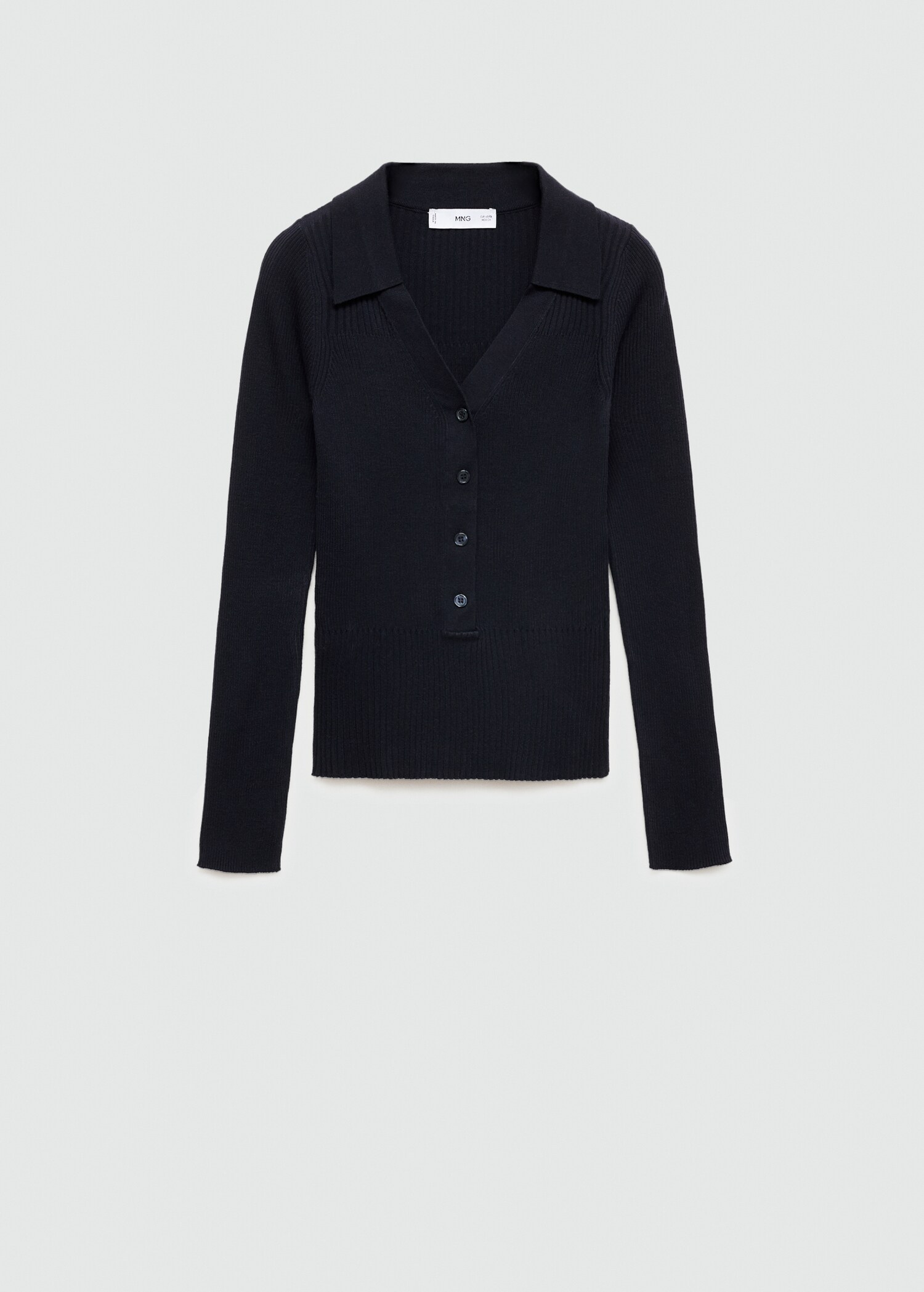 Ribbed sweater with buttons - Article without model