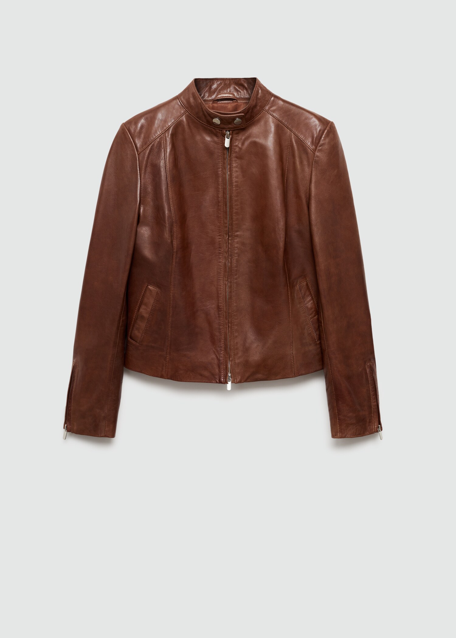 Leather zipper jacket - Изделие без модели