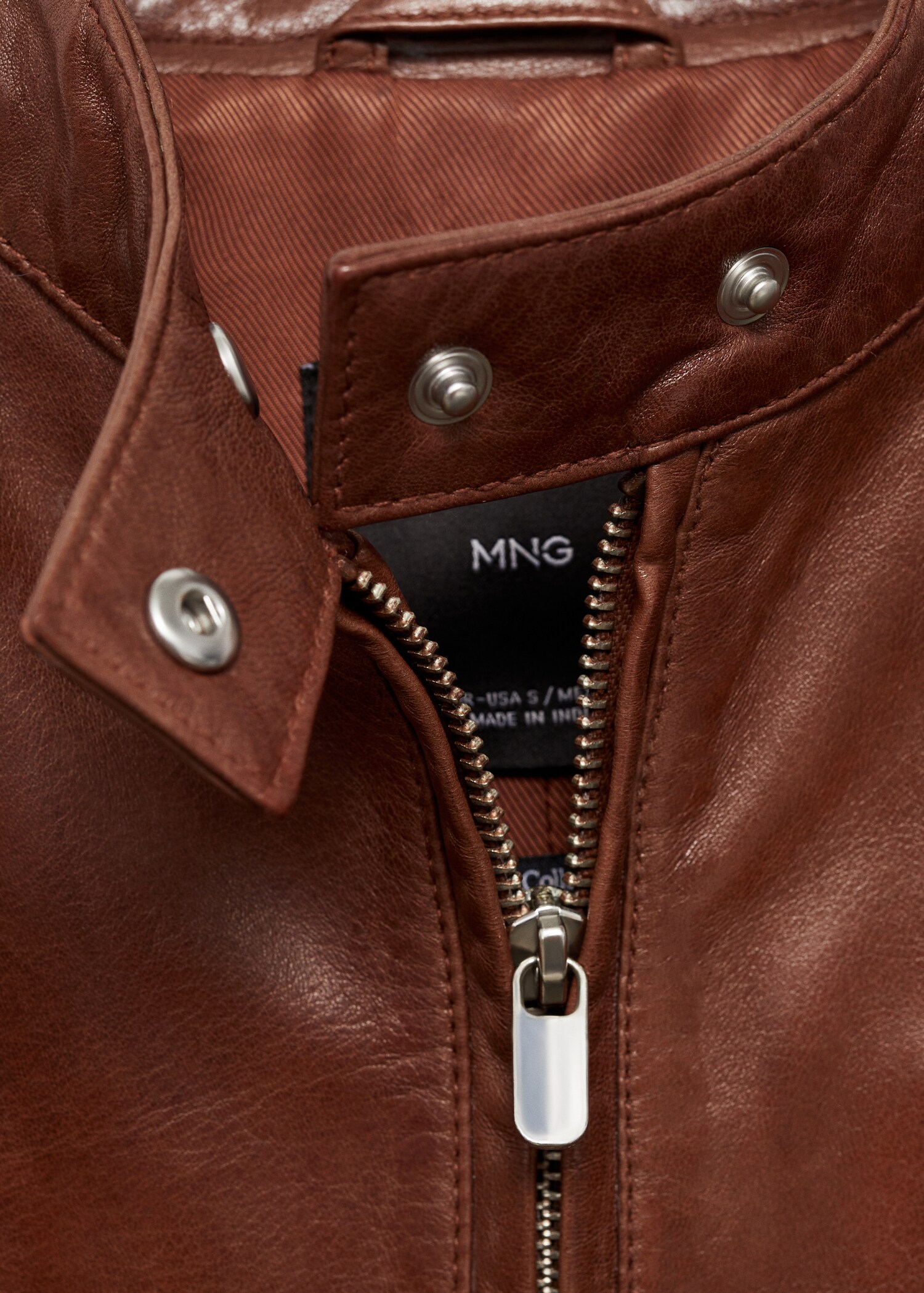 Leather zipper jacket - Деталь изделия 8