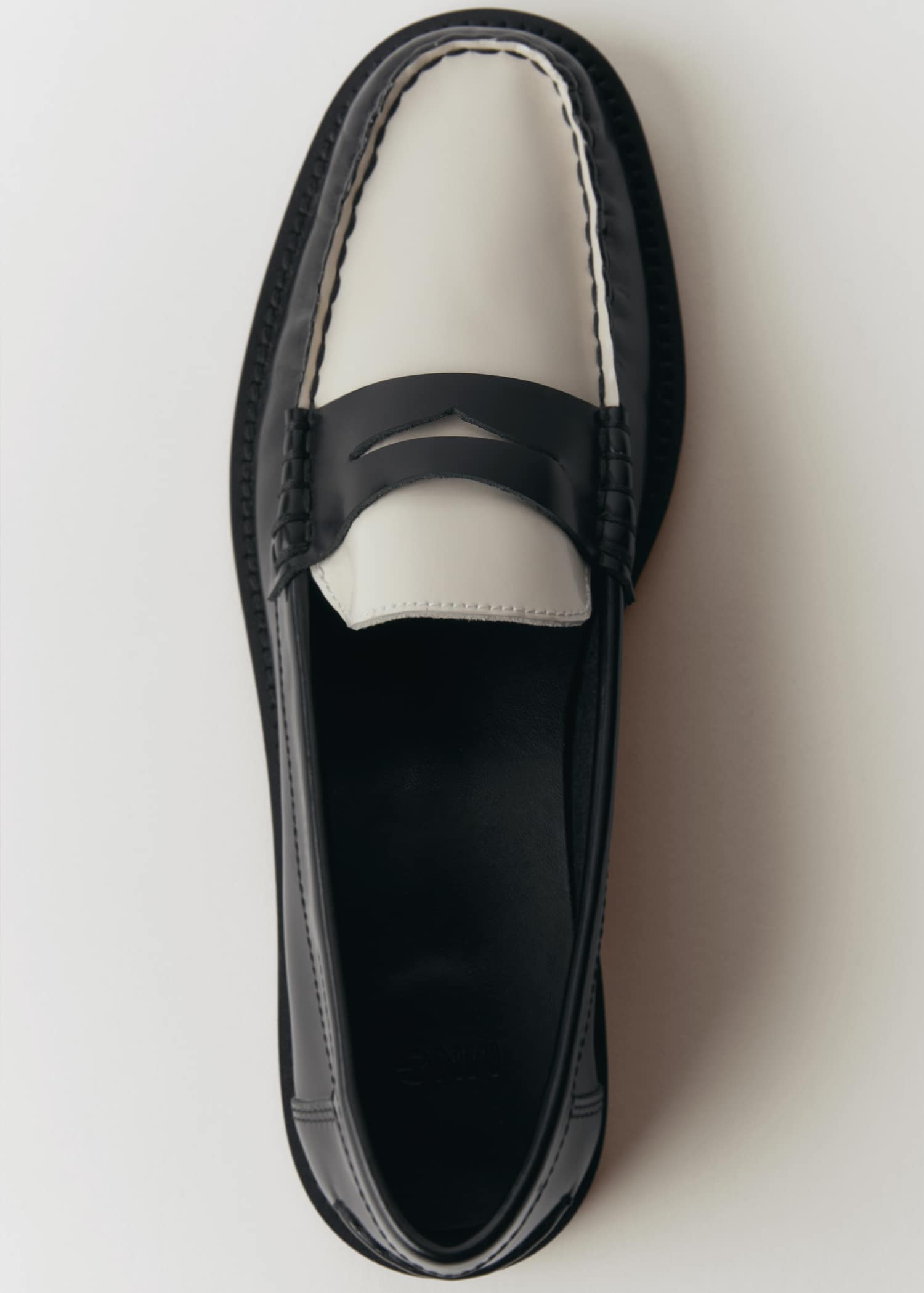 Two-tone leather loafers - Main Image