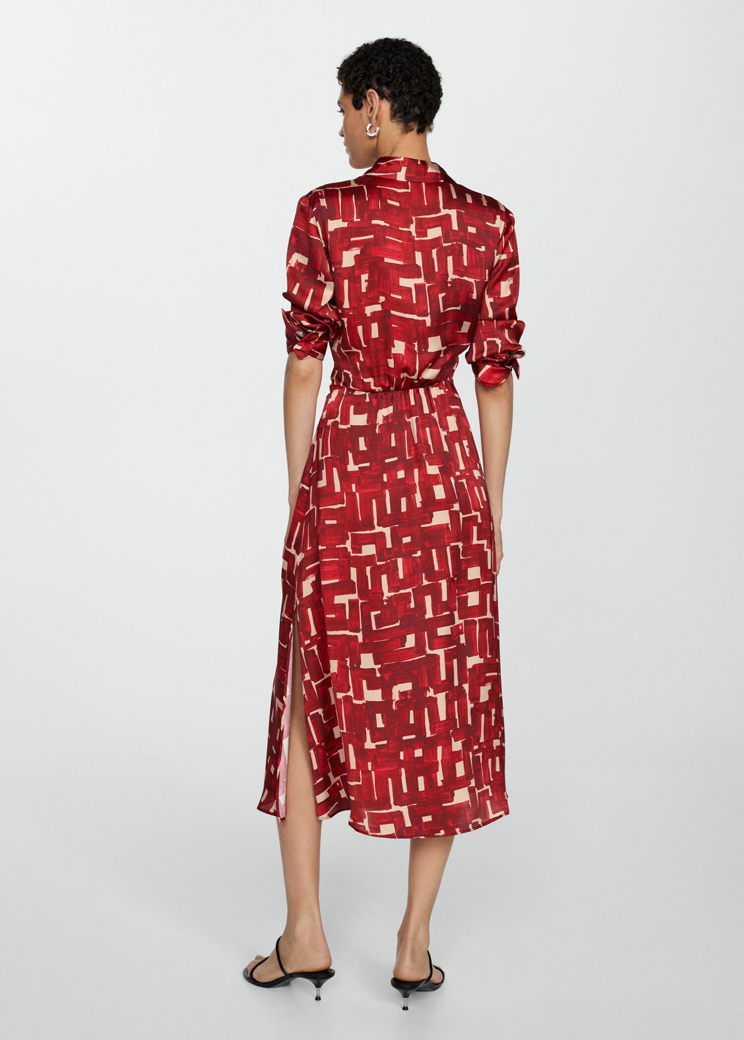 Printed shirt dress - Reverse of the article