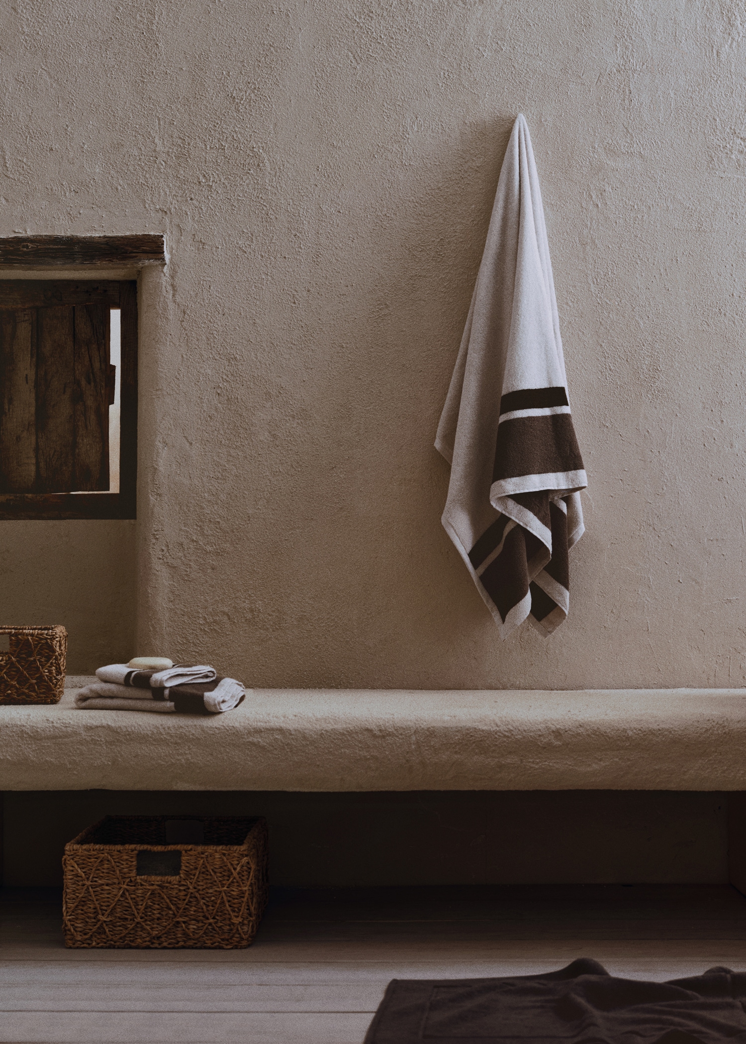 Striped 100% cotton bath towel 90x150cm - Details of the article 6