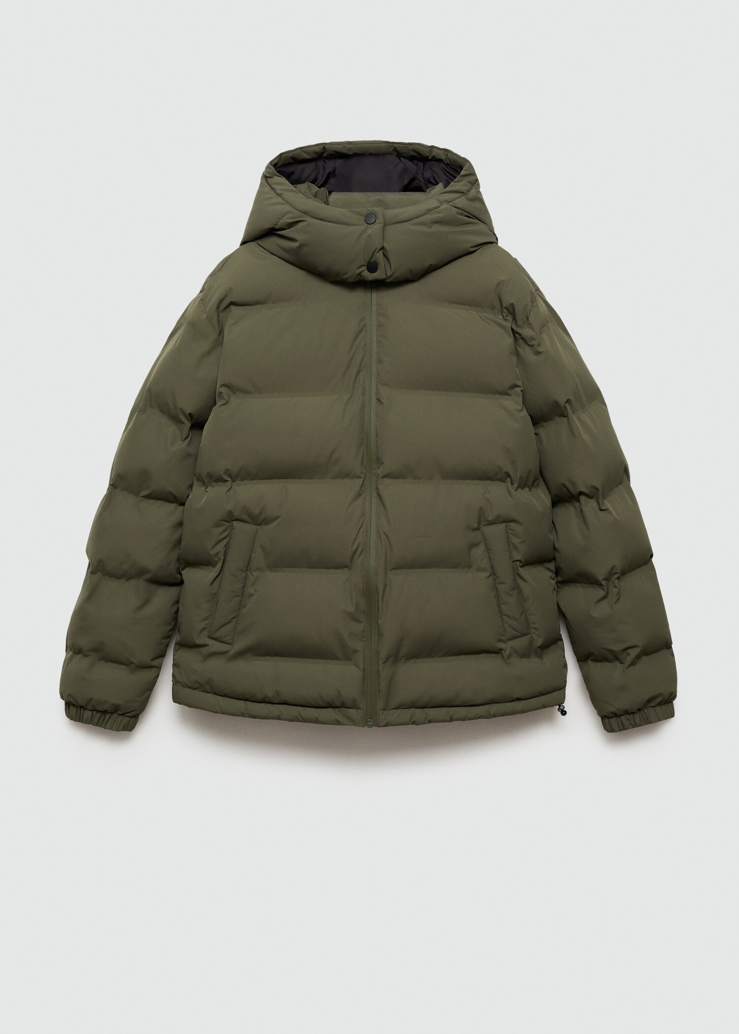 Hooded water-repellent quilted jacket - Article without model