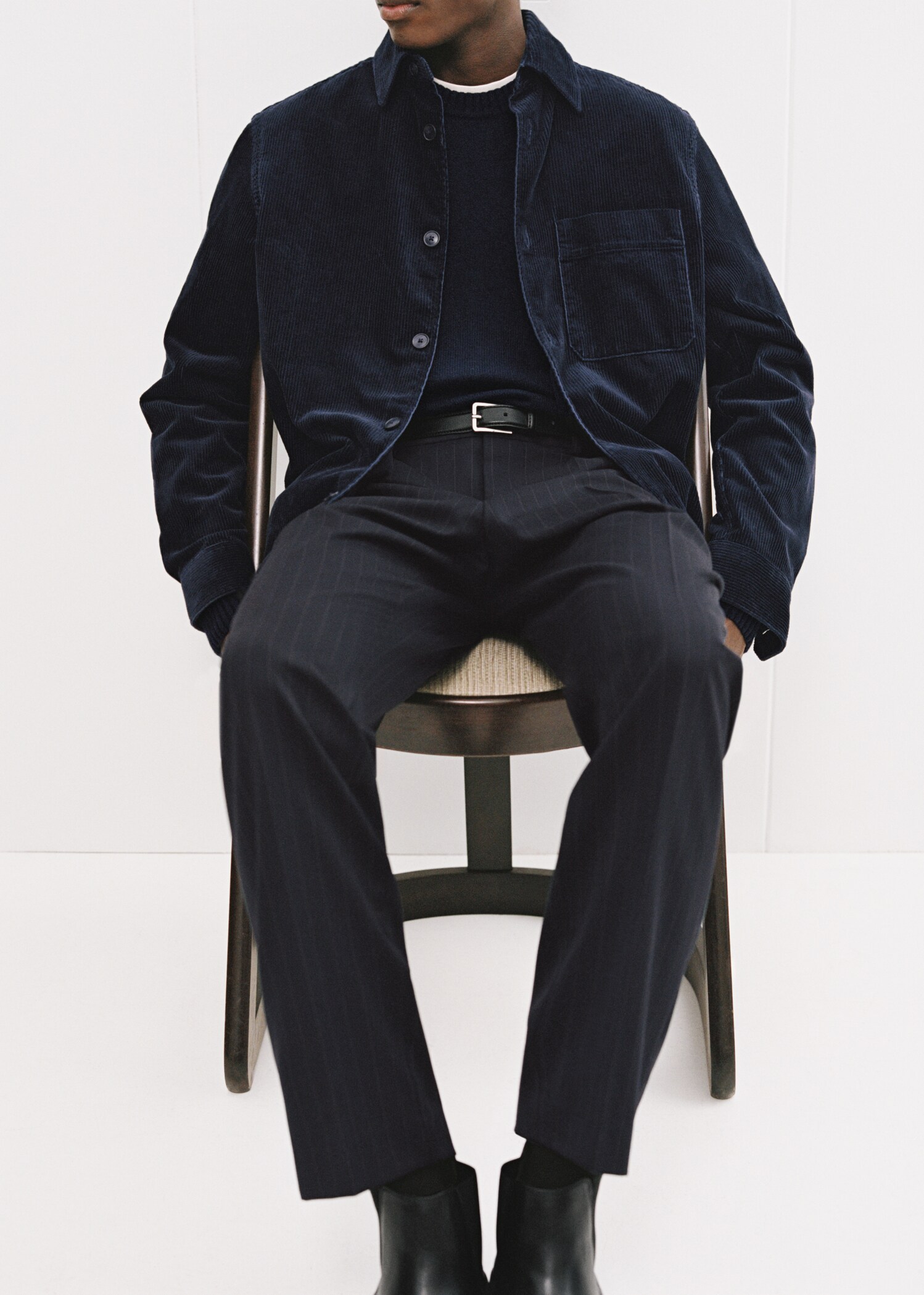 Pantalon costume laine slim-fit rayures - Détail de l'article 5
