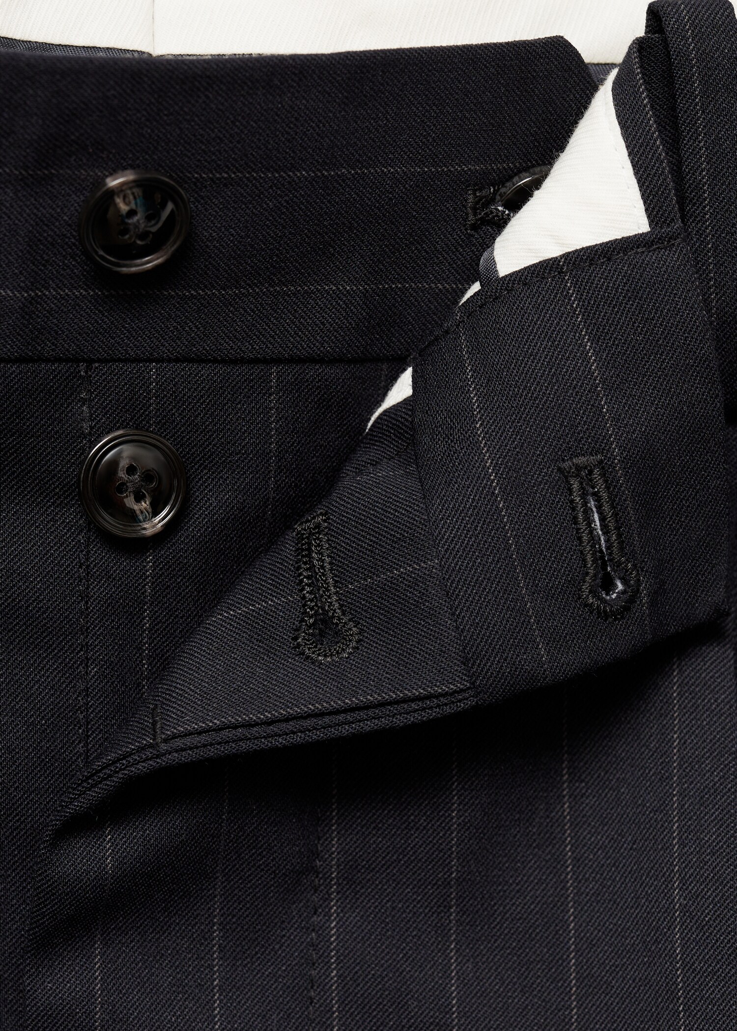 Pantalon costume laine slim-fit rayures - Détail de l'article 8