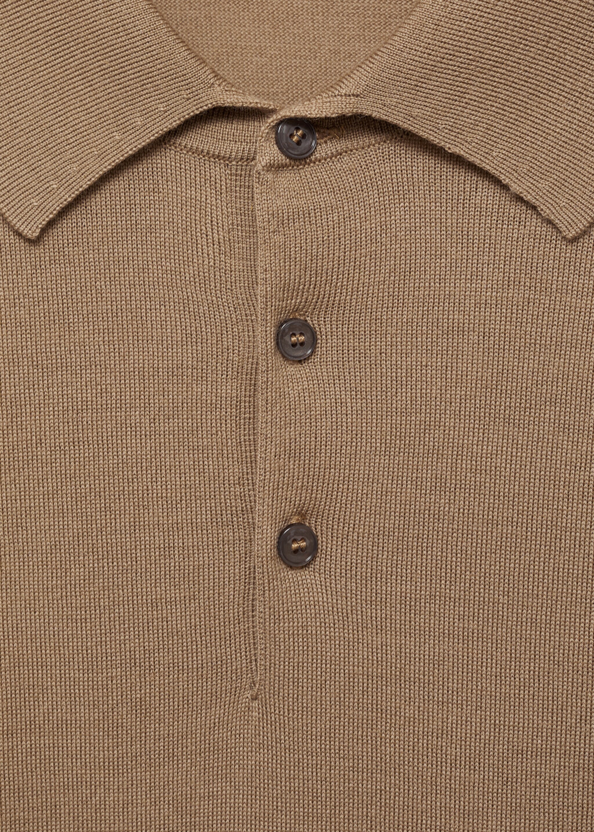 100% merino wool long- sleeved polo shirt - Details of the article 8