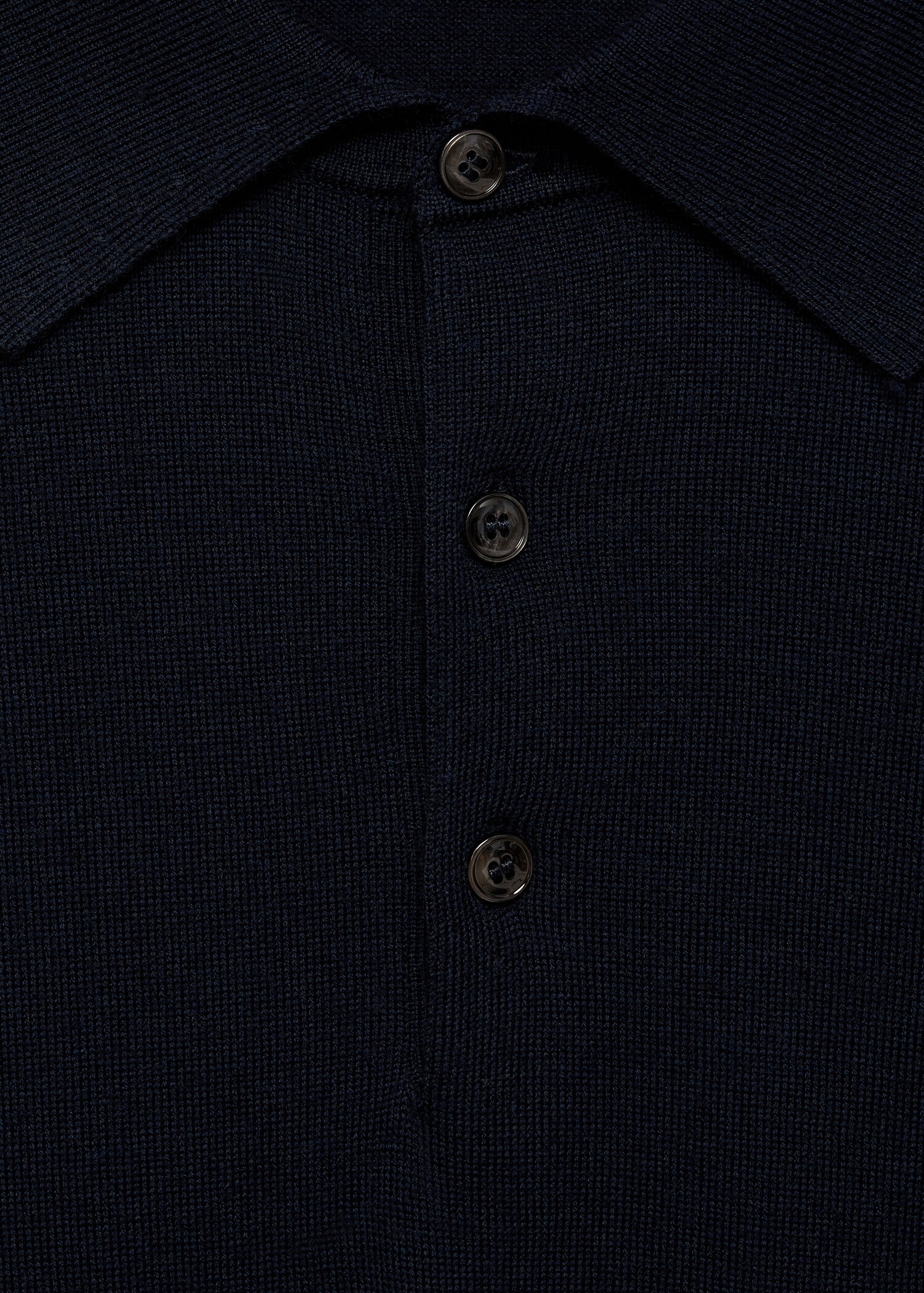 100% merino wool long-sleeved polo shirt - Details of the article 8