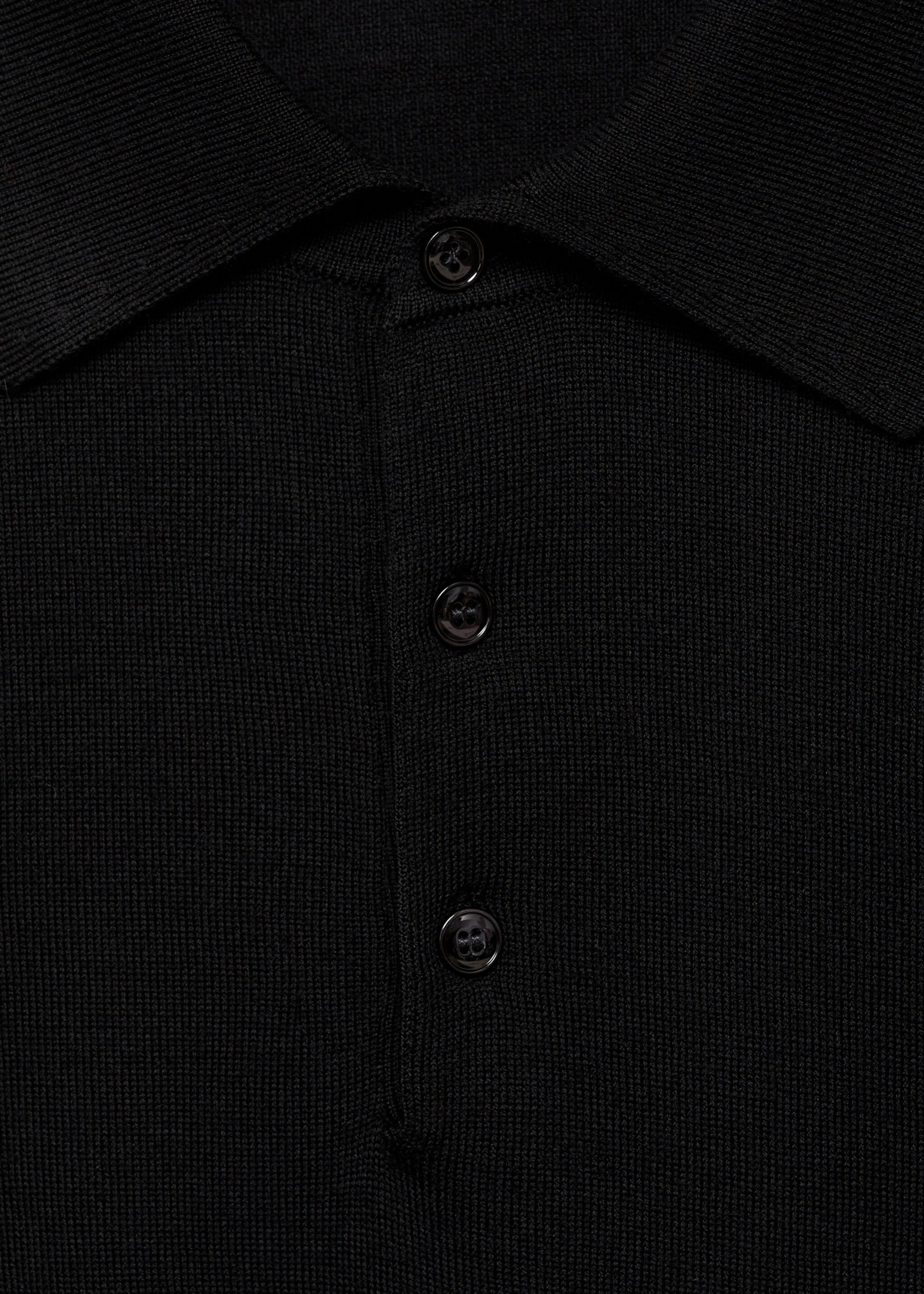 100% merino wool long- sleeved polo shirt - Details of the article 8