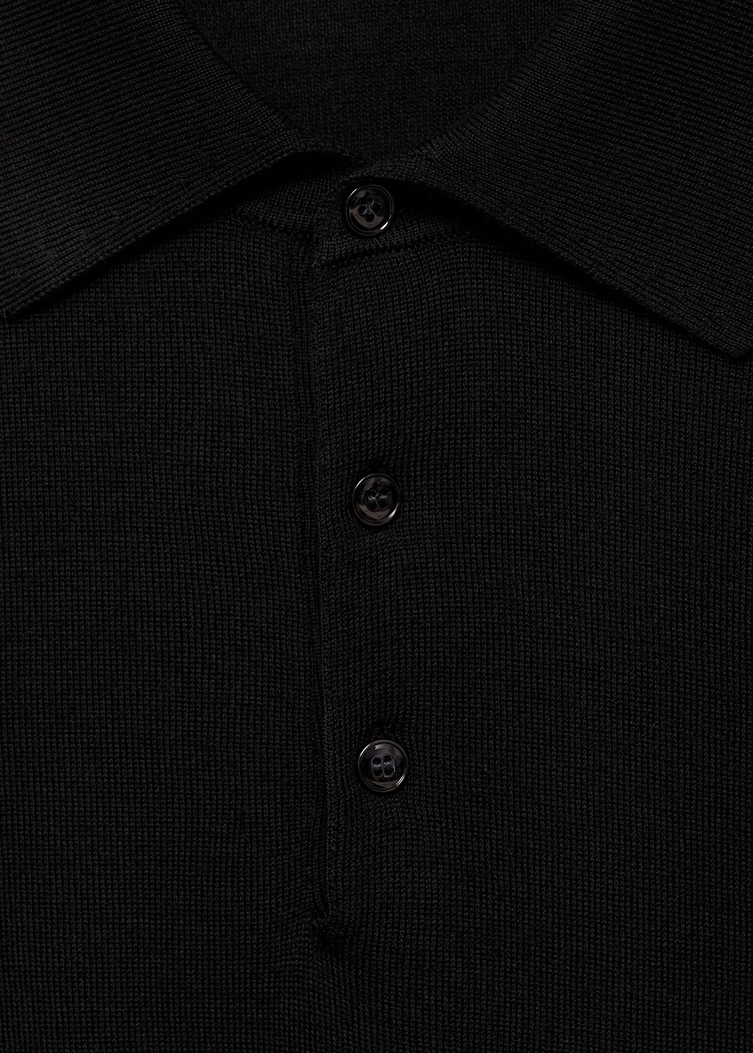 100% merino wool long-sleeved polo shirt - Details of the article 8