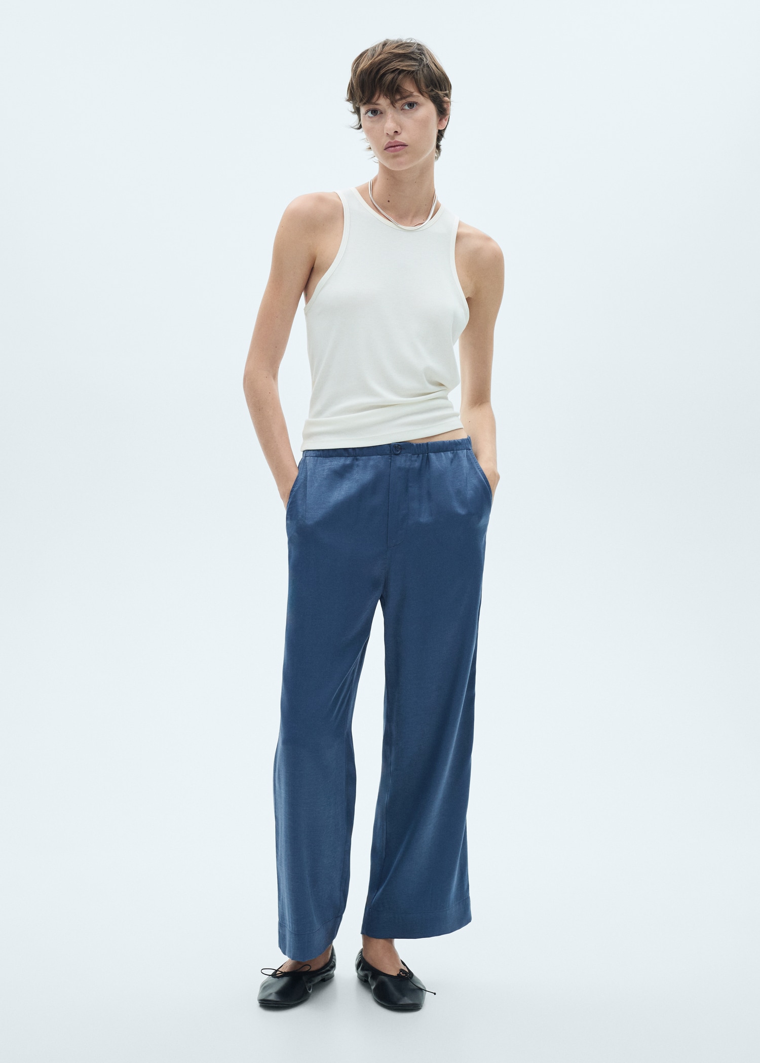 Pantalón crop satinado - Detalle del artículo 2