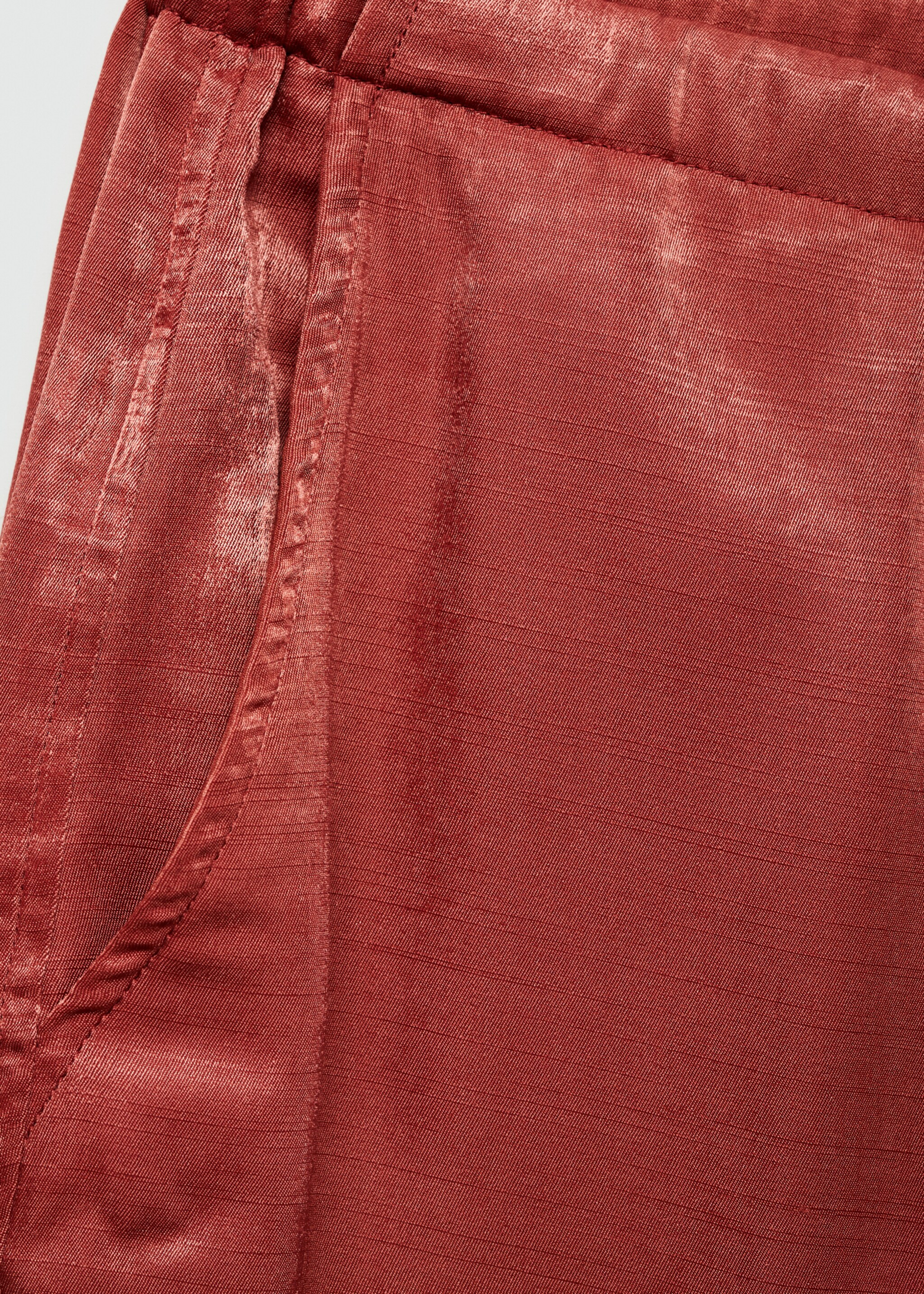 Pantalón crop satinado - Detalle del artículo 0
