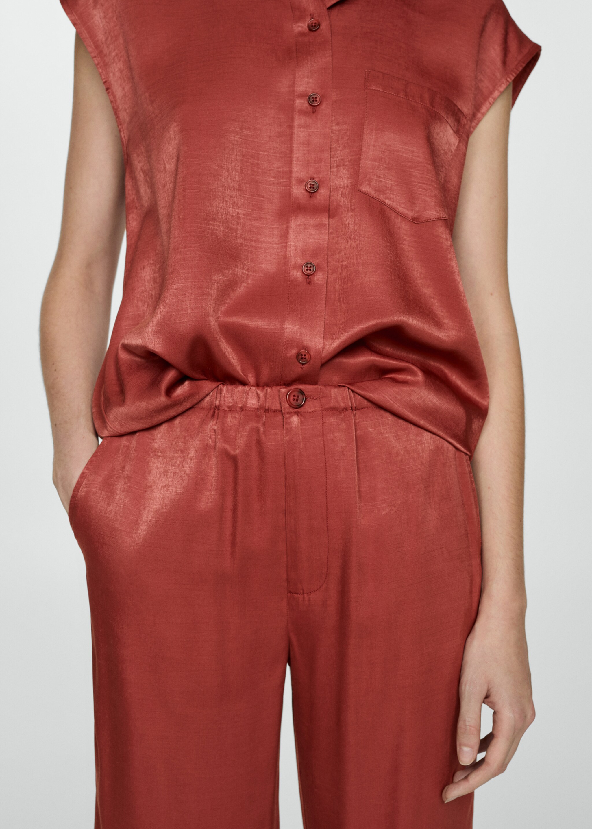 Pantalón crop satinado - Detalle del artículo 6