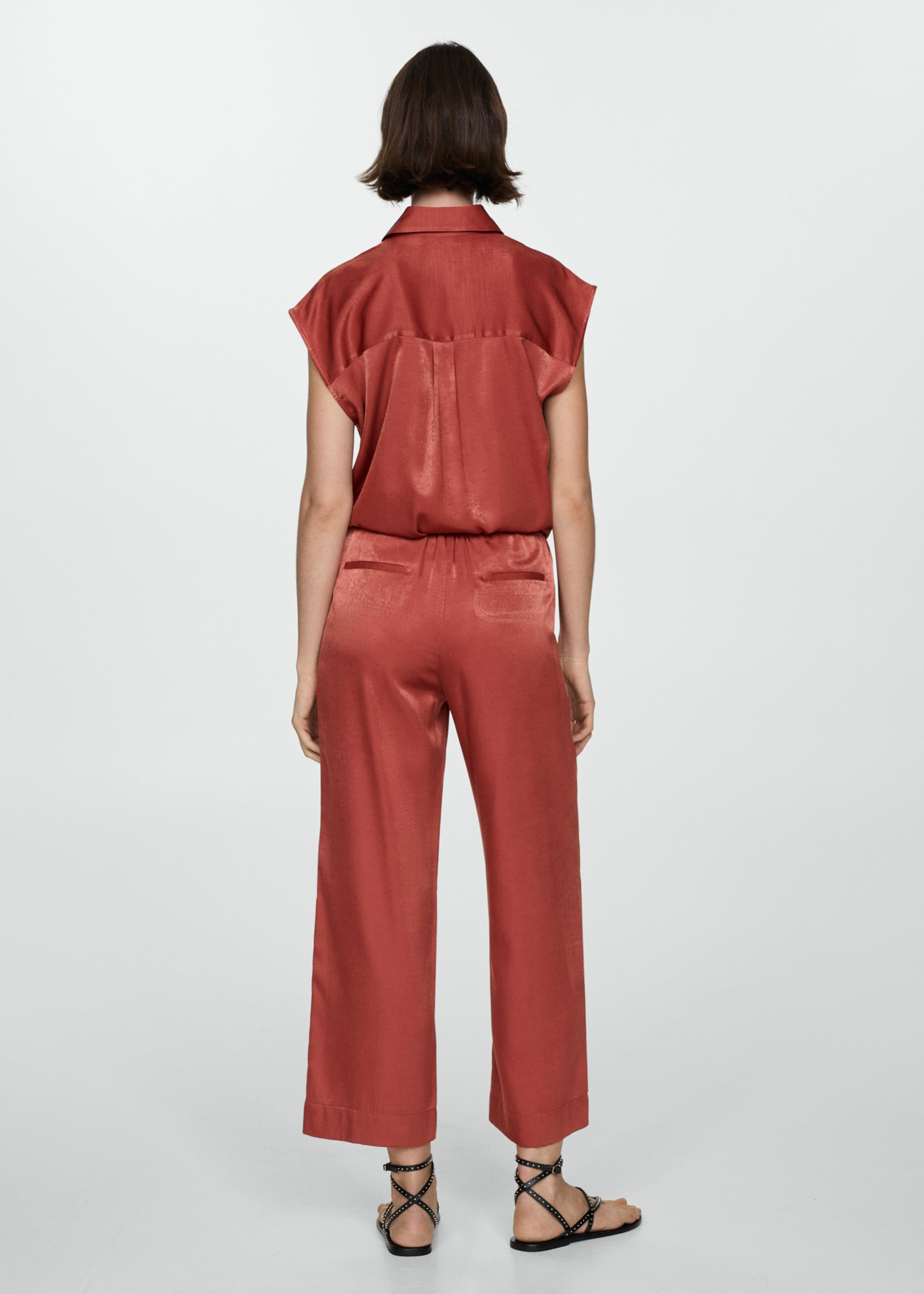 Pantalón crop satinado - Reverso del artículo